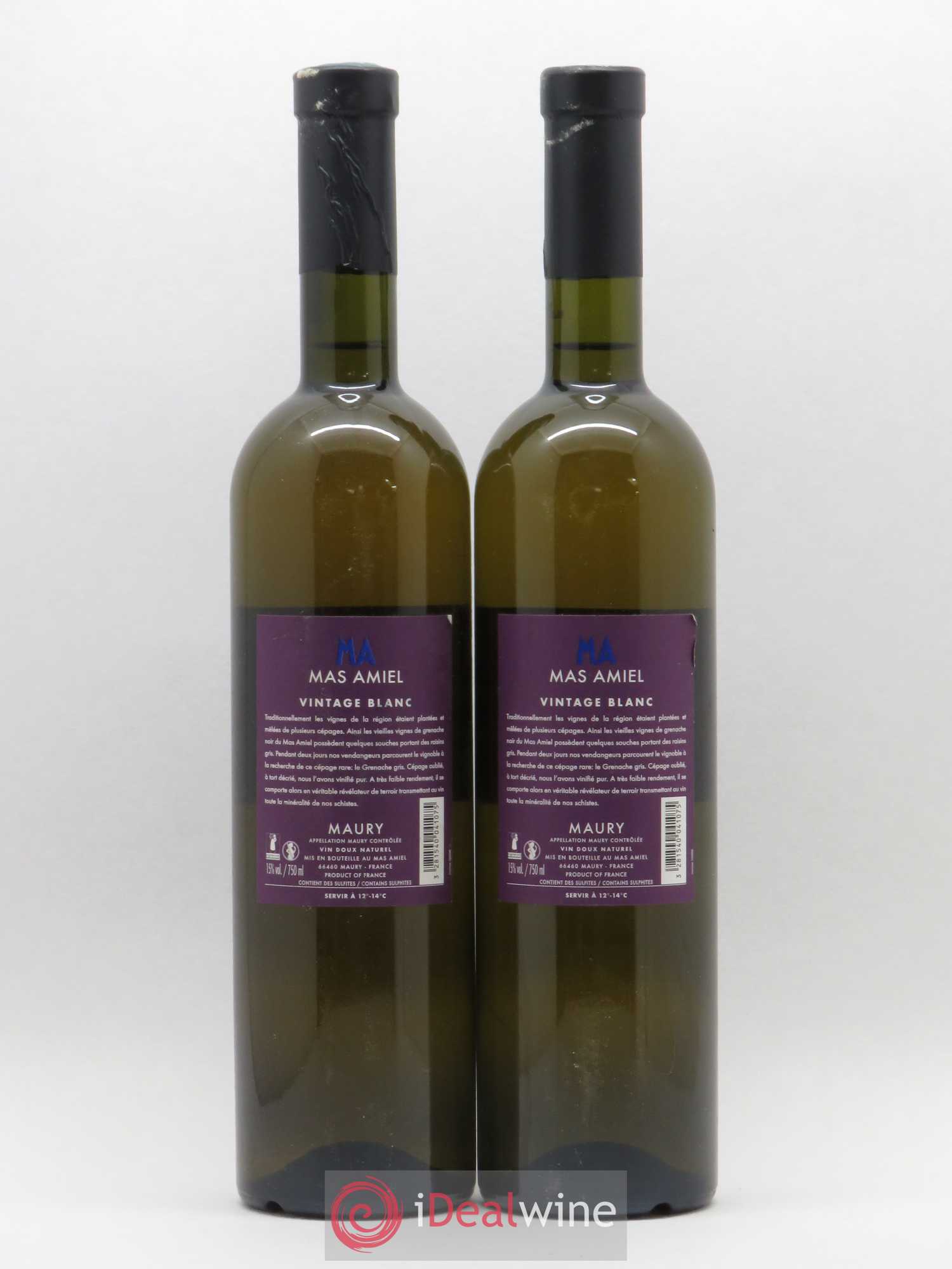 Maury Mas Amiel Millésime 80 2007 - Lot de 2 bouteilles - 1