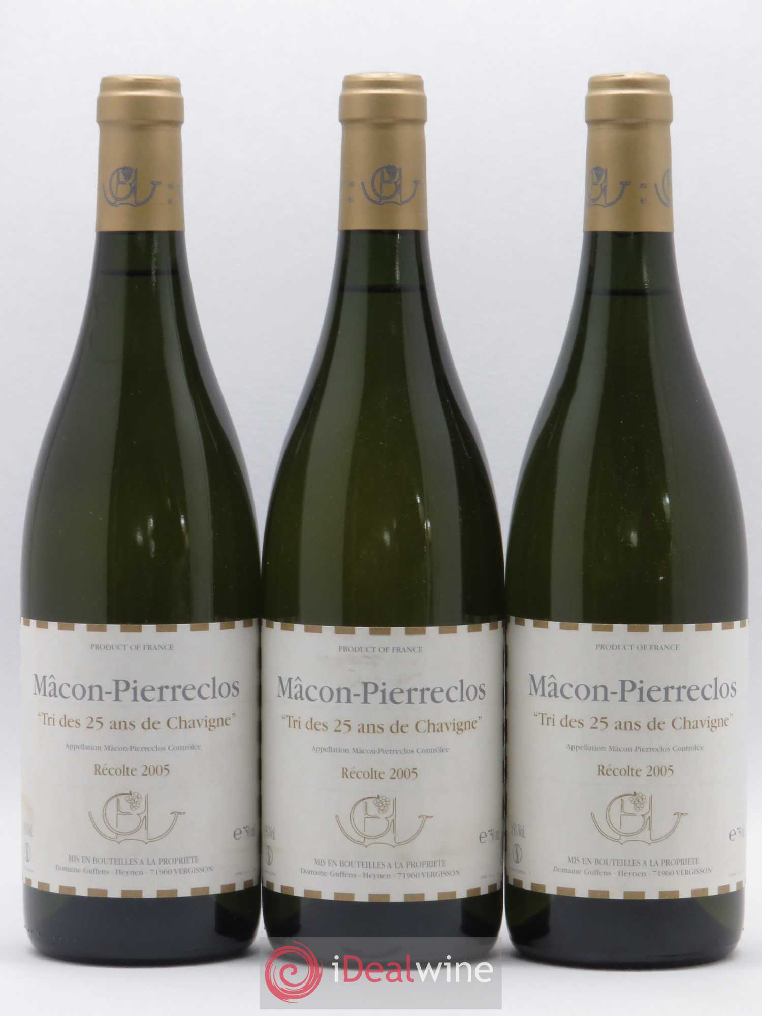 Mâcon-Pierreclos Tri de Chavigne Guffens-Heynen Tri des 25 ans de Chavigne 2005 - Posten von 3 Flaschen - 0