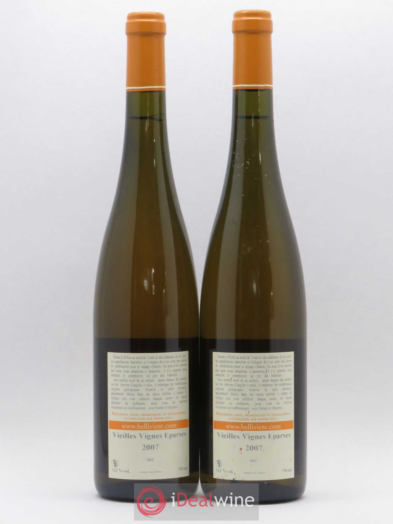 Coteaux du Loir Vieilles Vignes Eparses Domaine de Bellivière 2007 - Lot de 2 bouteilles - 1