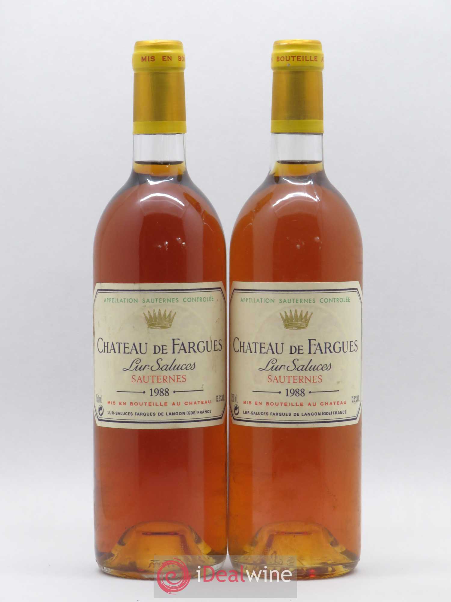 Château de Fargues 1988 - Lotto di 2 bottiglie - 0
