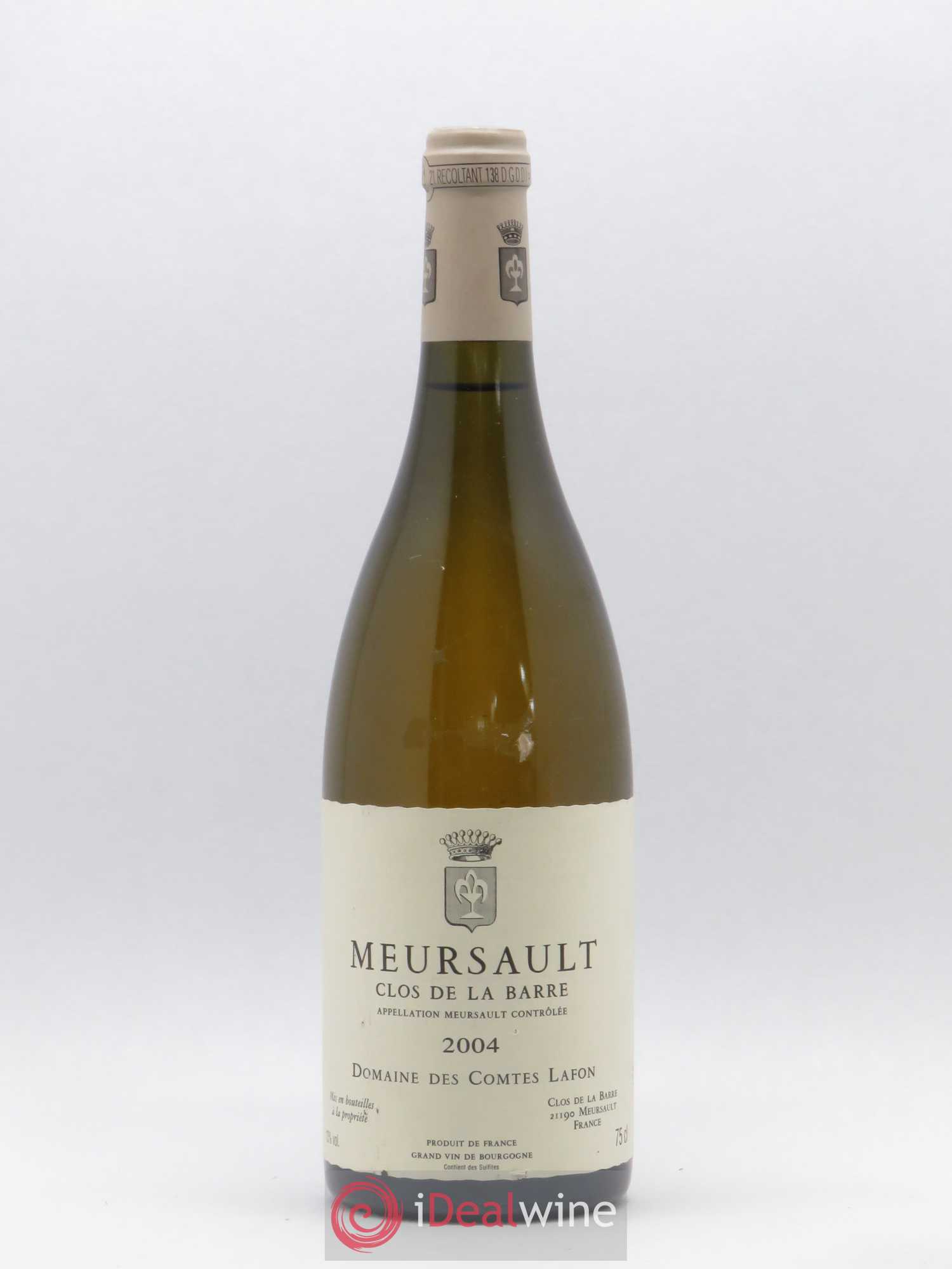Meursault Clos de la Barre Comtes Lafon (Domaine des) 2004 - Lot de 1 bouteille - 0