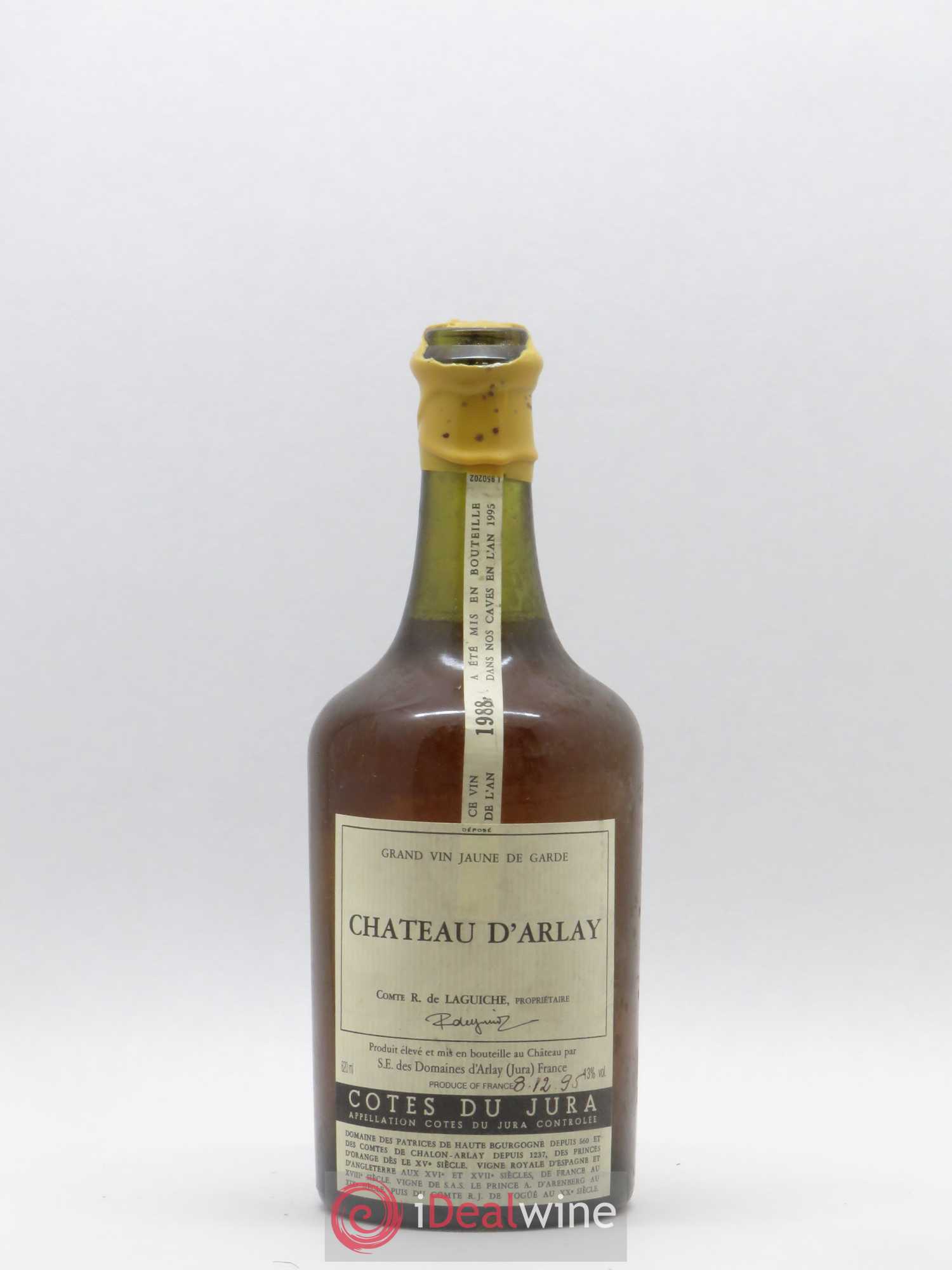 Côtes du Jura Vin jaune Château d'Arlay 1988 - Lot de 1 bouteille - 0