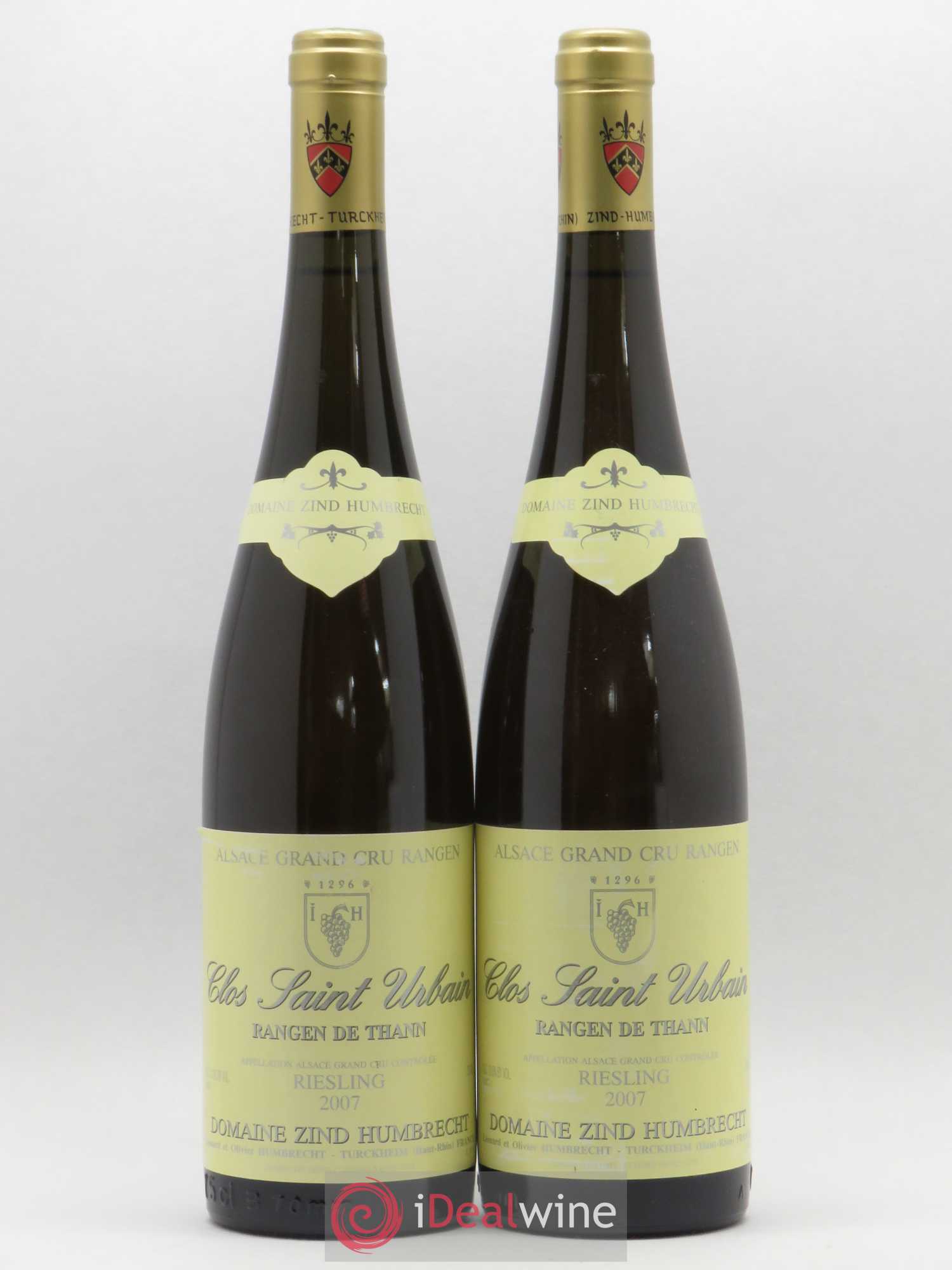 Alsace Riesling Grand Cru Rangen de Thann Clos Saint Urbain Zind-Humbrecht (Domaine) 2007 - Lot de 2 bouteilles - 0