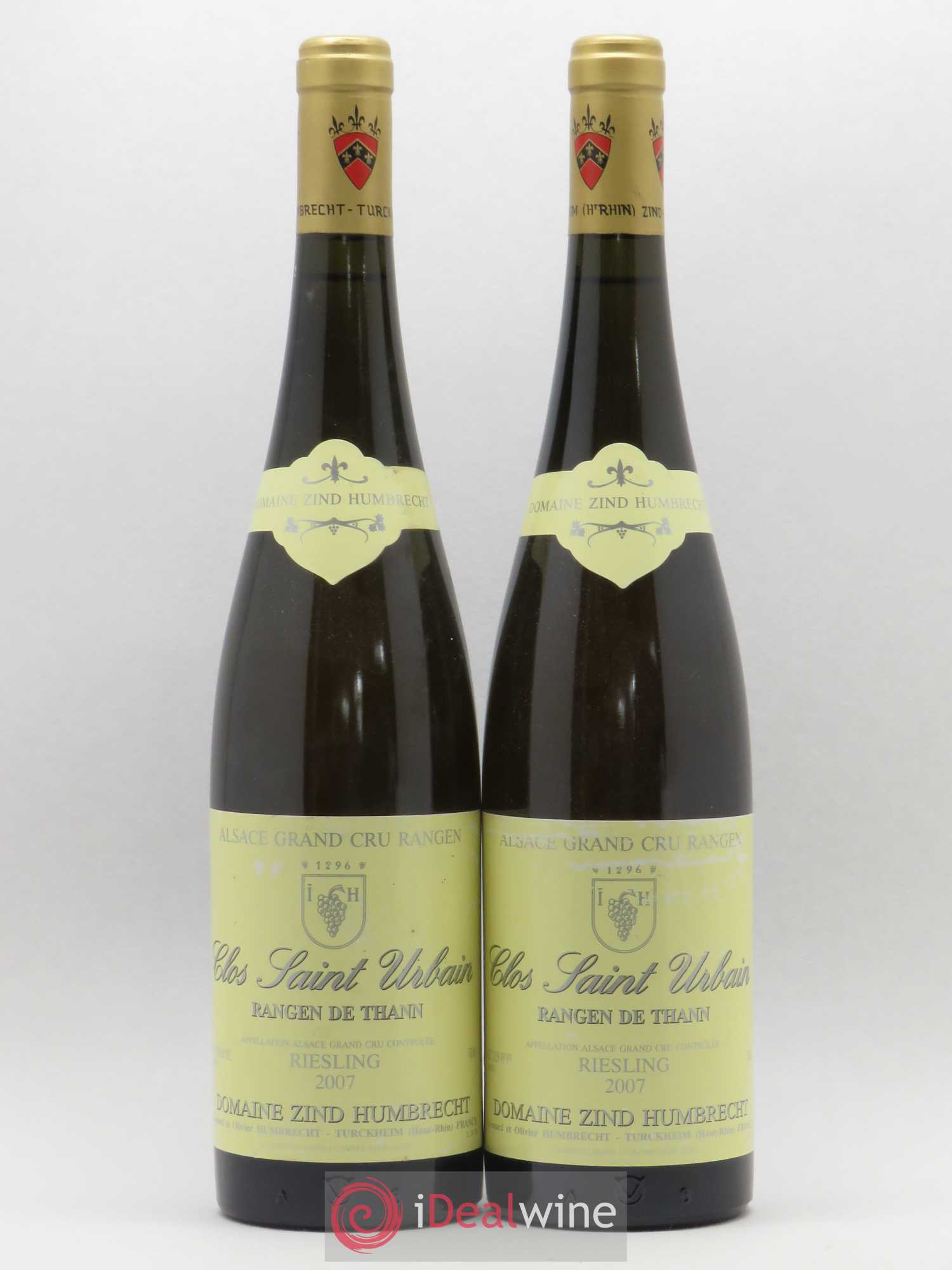 Alsace Riesling Grand Cru Rangen de Thann Clos Saint Urbain Zind-Humbrecht (Domaine) 2007 - Lot de 2 bouteilles - 0