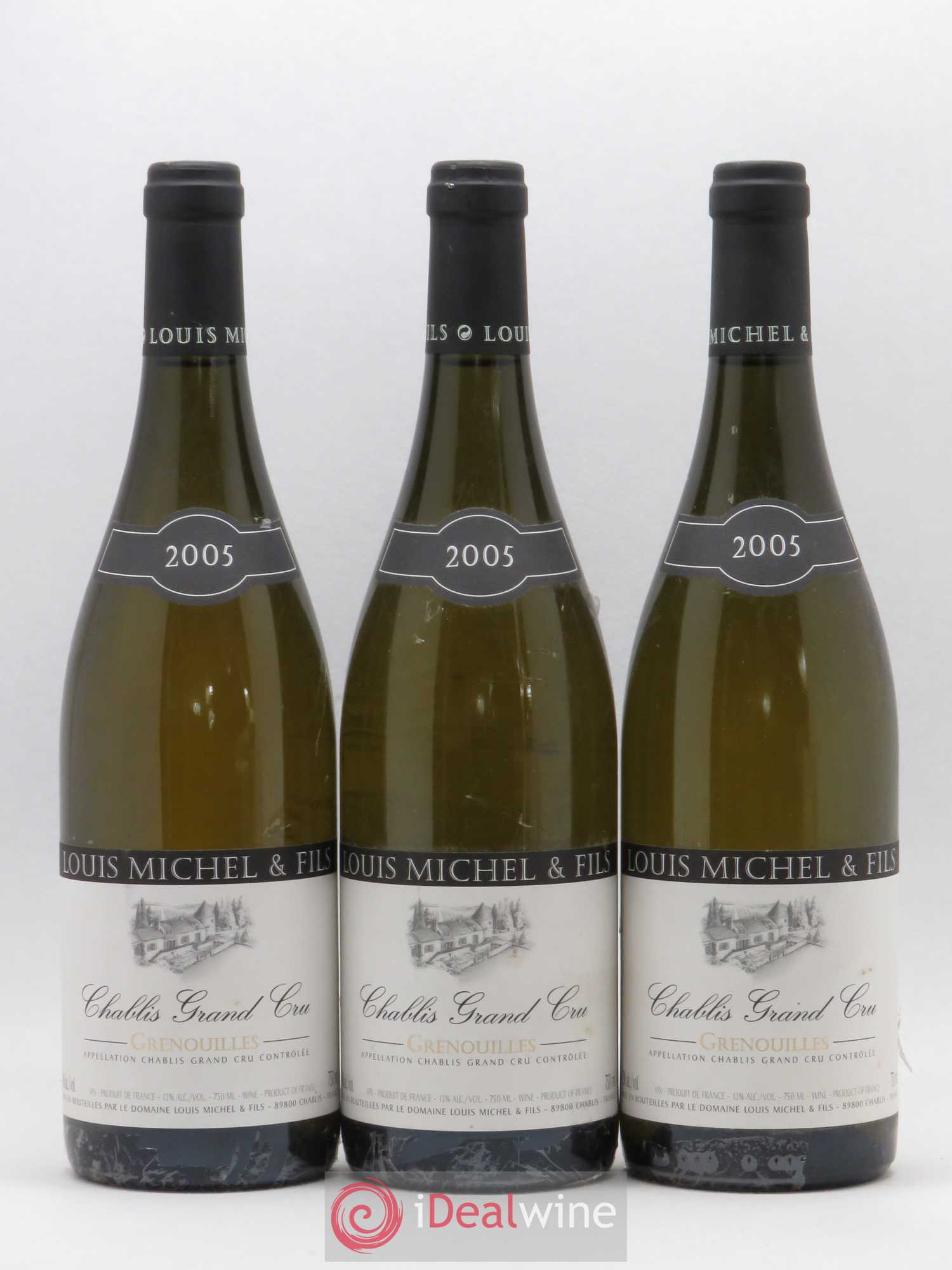Chablis Grand Cru Grenouilles Louis Michel et Fils 2005 - Lot de 3 bouteilles - 0