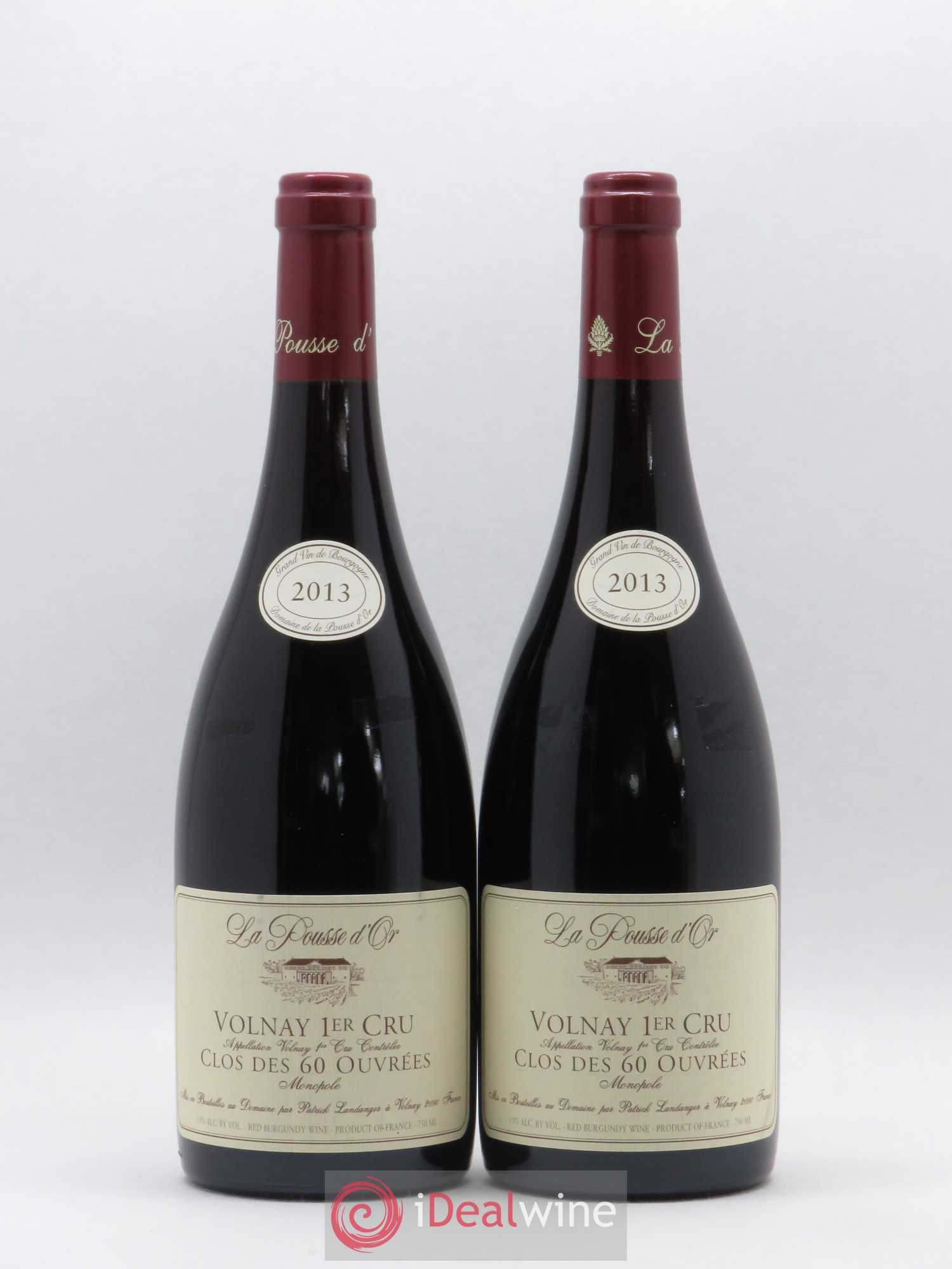 Volnay 1er Cru Clos des 60 ouvrées La Pousse d'Or (Domaine de) 2013 - Lot de 2 bouteilles - 0