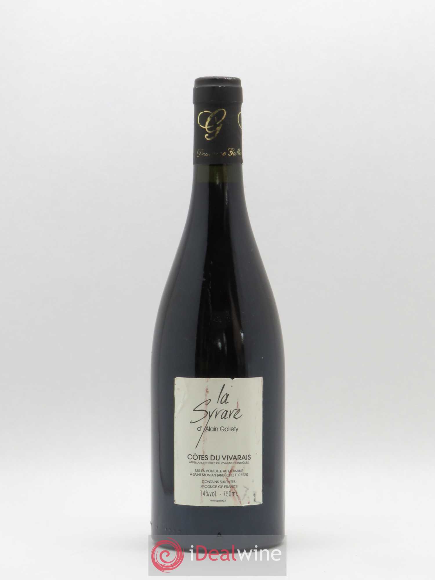 Côtes du Vivarais La Syrare Gallety (Domaine) 2005 - Lot de 1 bouteille - 1