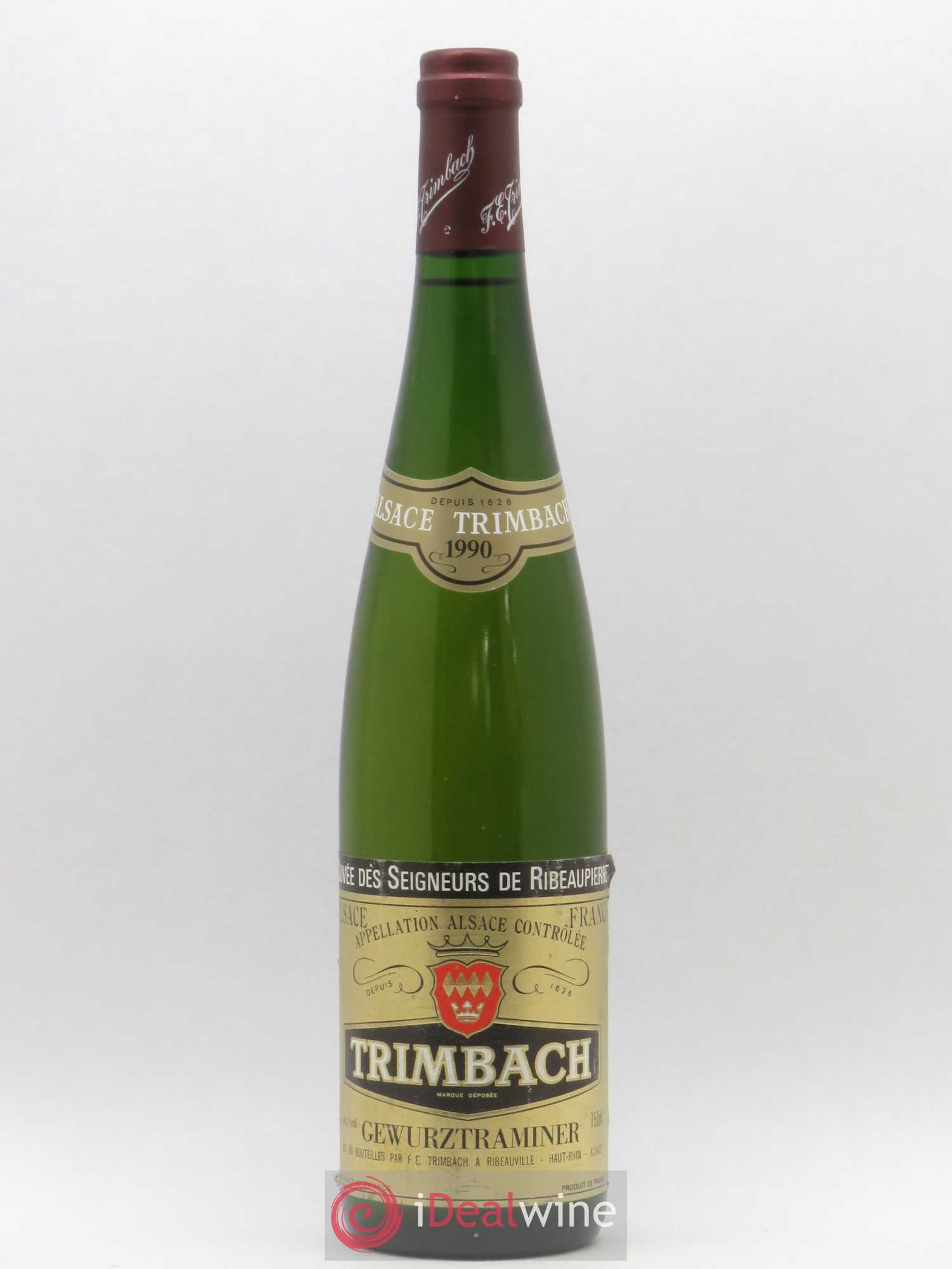 Alsace Gewurztraminer Seigneurs de Ribeaupierre Trimbach (Domaine) 1990 - Lot de 1 bouteille - 0