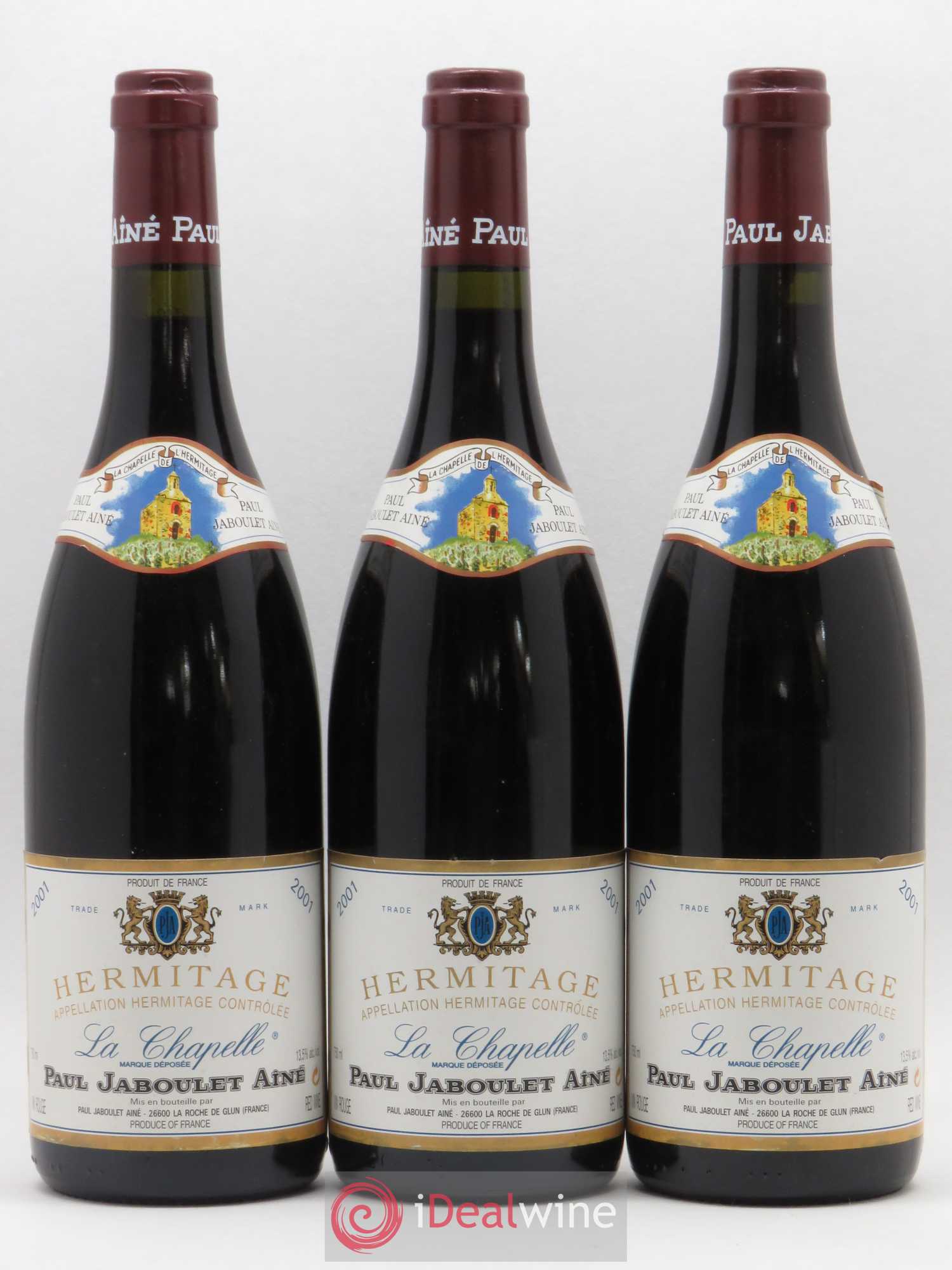 Hermitage La Chapelle Paul Jaboulet Ainé 2001 - Lot de 3 bouteilles - 0
