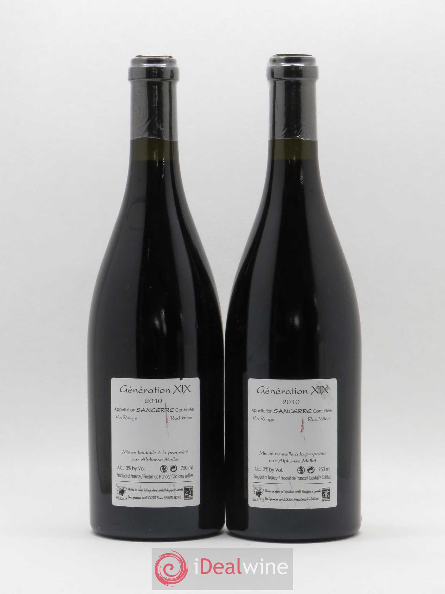 Sancerre Génération XIX Alphonse Mellot 2010 - Lot de 2 bouteilles - 1