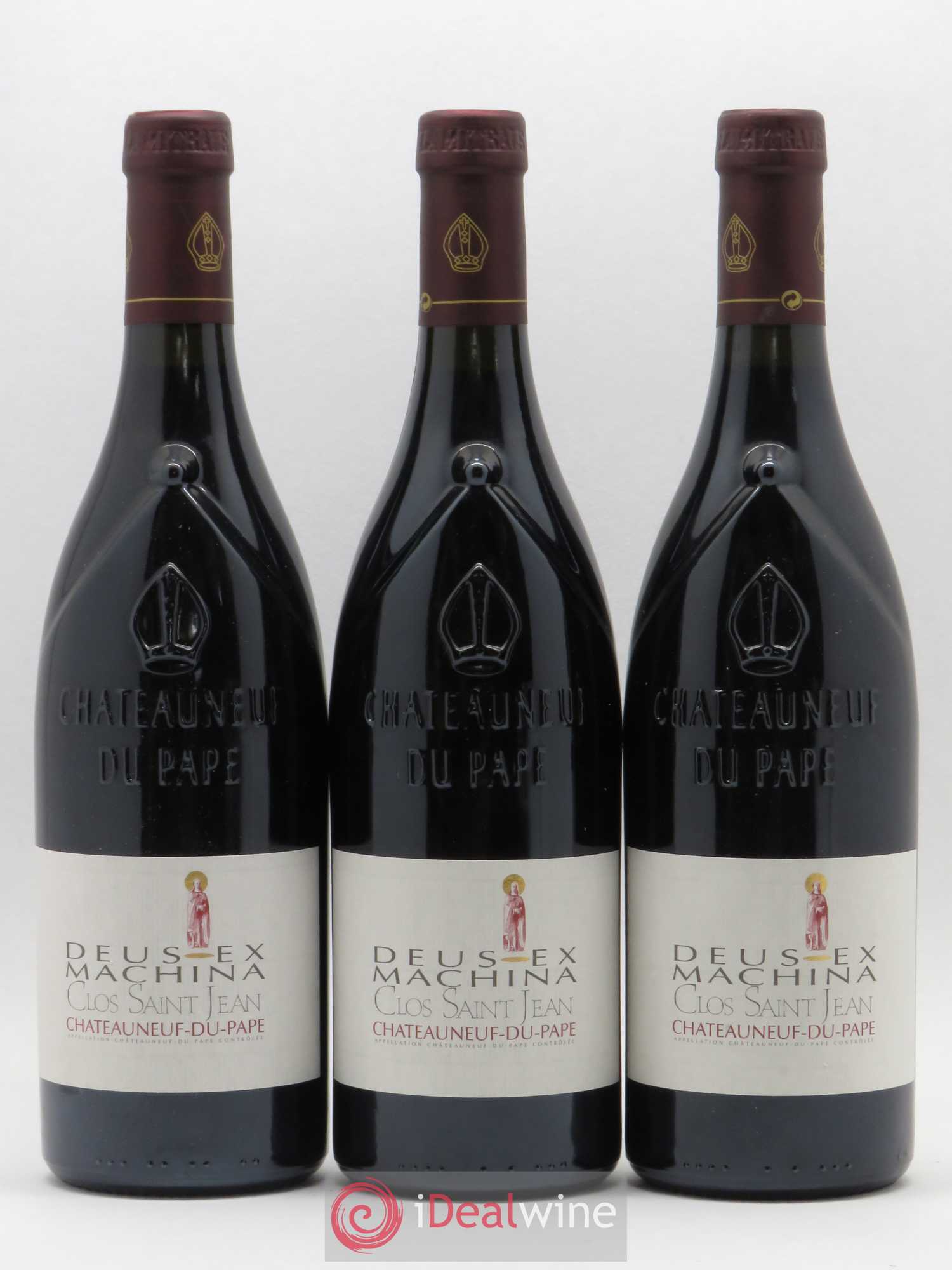 Châteauneuf-du-Pape Clos Saint-Jean Deus Ex Machina Pascal et Vincent Maurel 2012 - Lot de 3 bouteilles - 0
