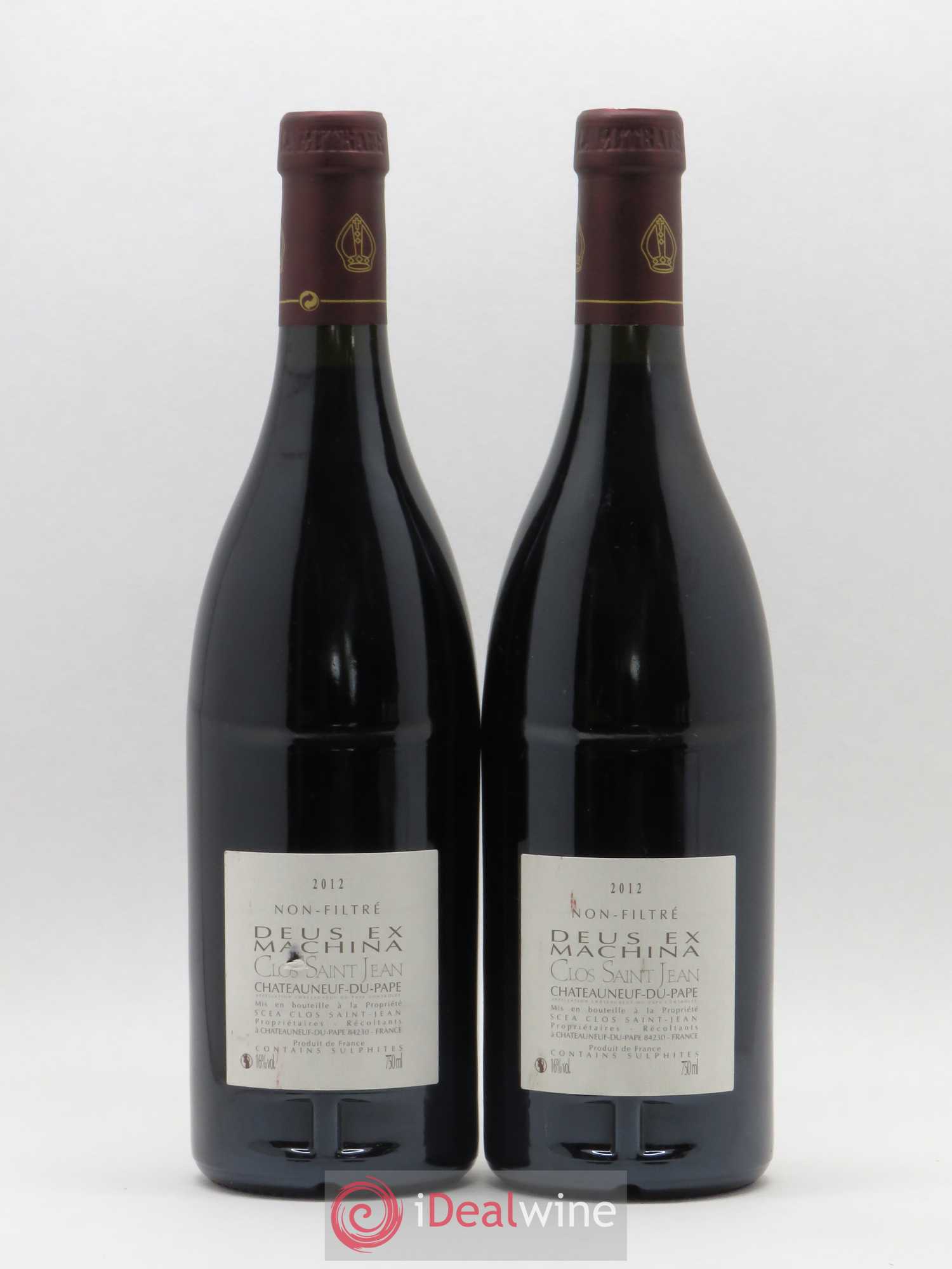 Châteauneuf-du-Pape Clos Saint-Jean Deus Ex Machina Pascal et Vincent Maurel 2012 - Lot de 2 bouteilles - 1