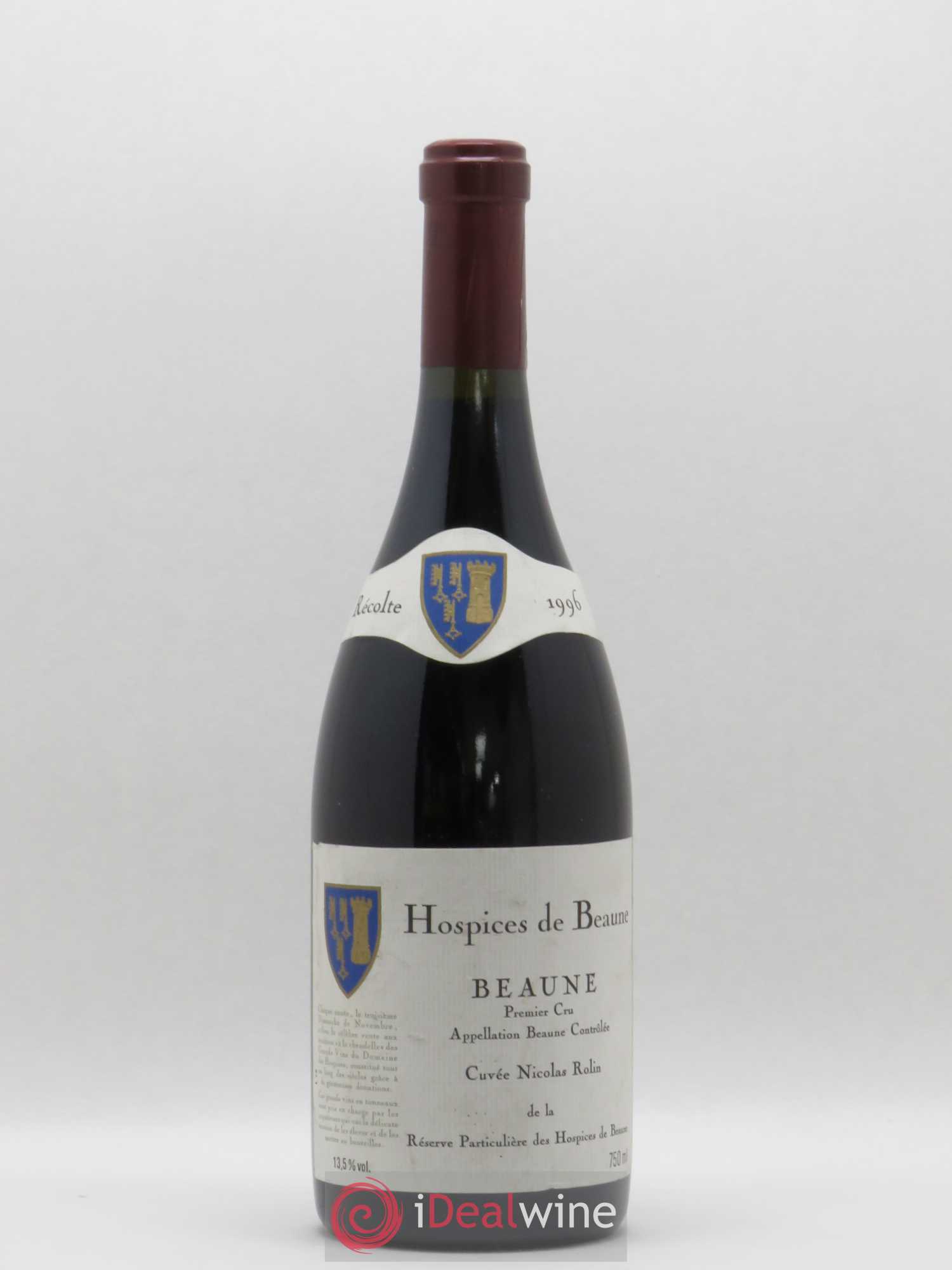 Beaune 1er Cru Hospices de Beaune Cuvée Nicolas Rolin 1996 - Lot de 1 bouteille - 0