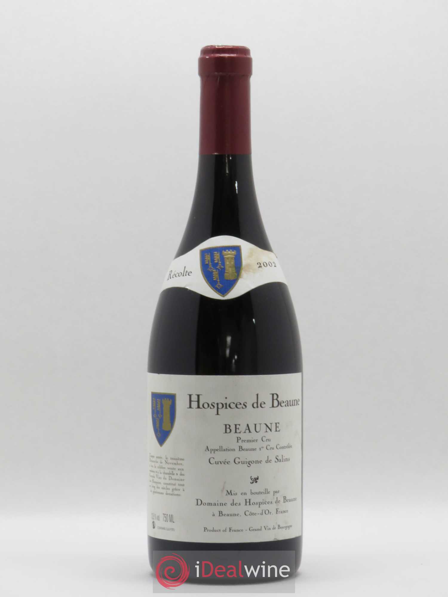 Beaune 1er Cru Hospices de Beaune Cuvée Guigone de Salins 2002 - Lot de 1 bouteille - 0