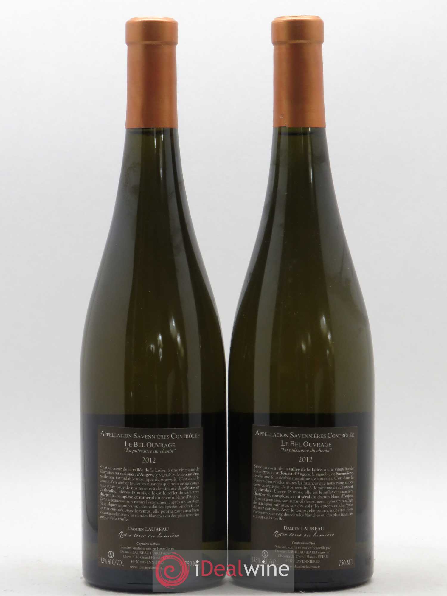 Savennières Le Bel Ouvrage Domaine Damien Laureau 2012 - Posten von 2 Flaschen - 1