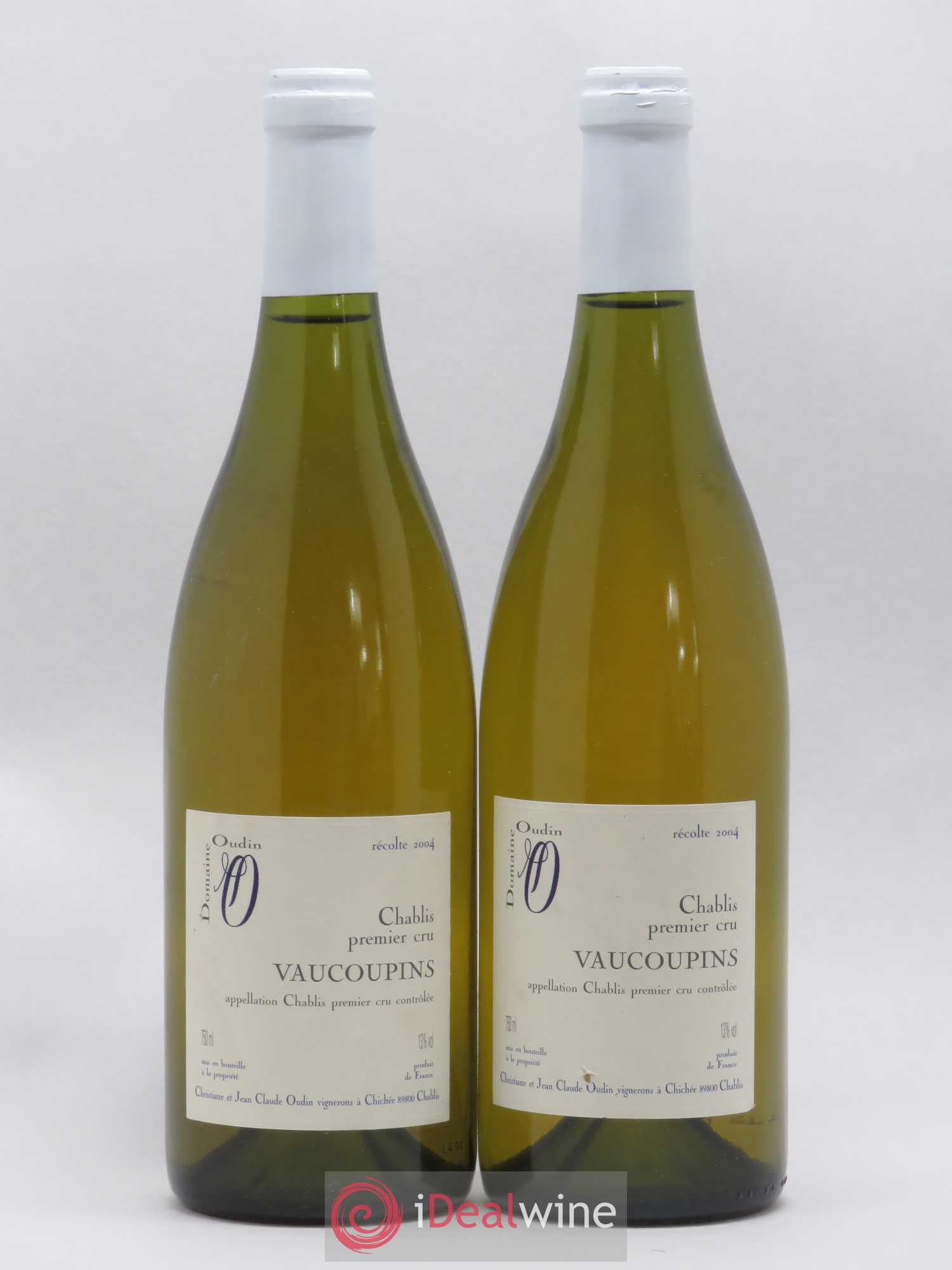Chablis 1er Cru Vaucoupins Domaine Jean Claude Oudin 2004 - Posten von 2 Flaschen - 0
