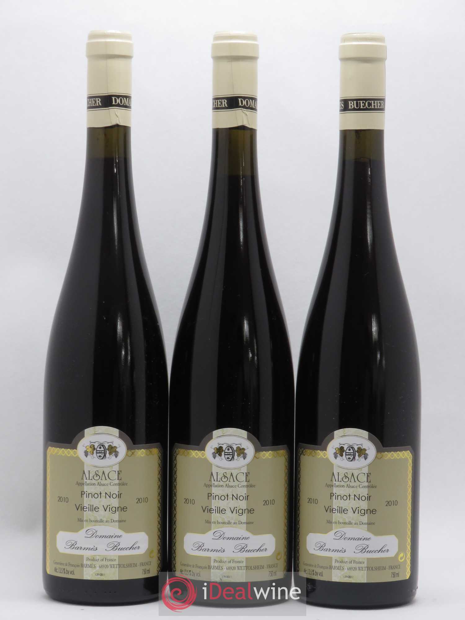 Alsace Vieille Vigne Pinot Noir Domaine Barmes Buecher 2010 - Posten von 6 Flaschen - 2