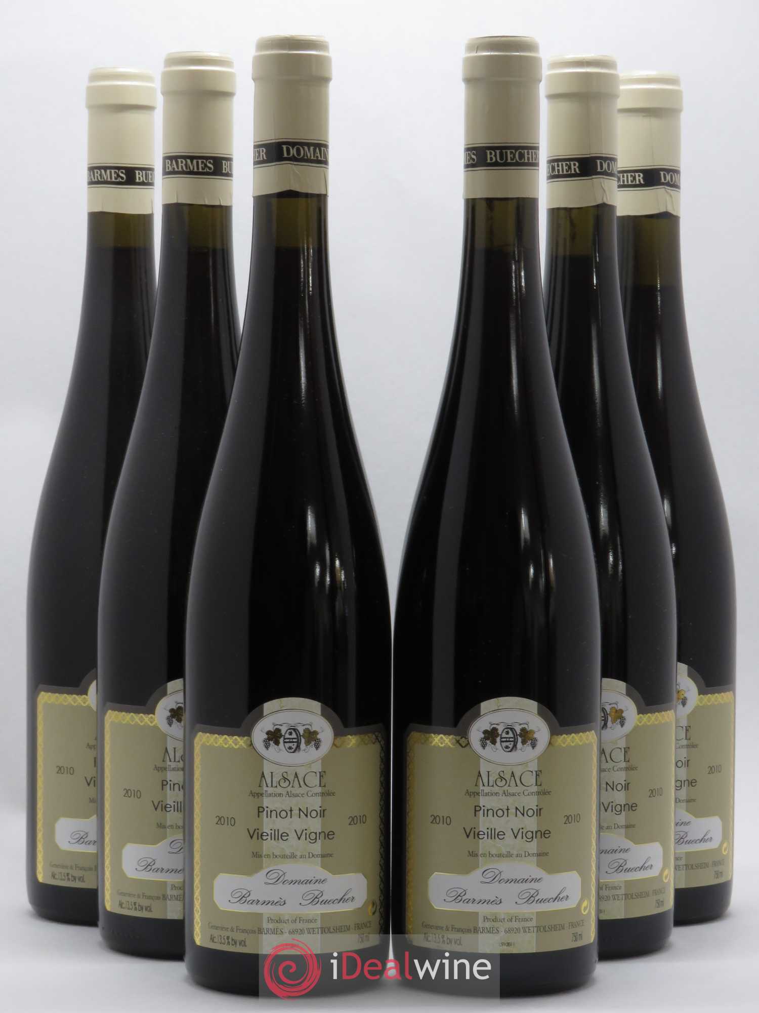 Alsace Vieille Vigne Pinot Noir Domaine Barmes Buecher 2010 - Posten von 6 Flaschen - 0