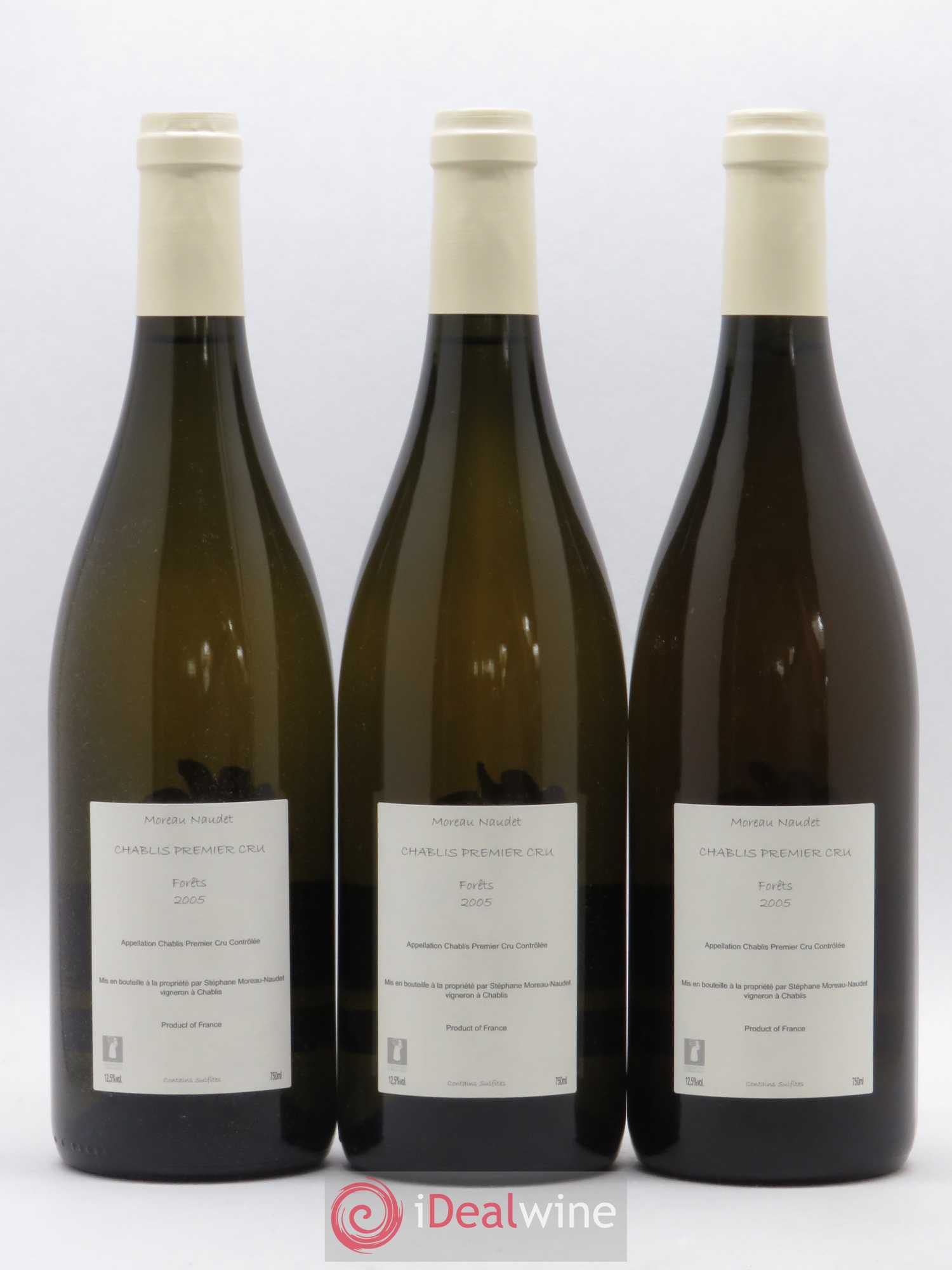 Chablis 1er Cru Forets Domaine Moreau Naudet 2005 - Posten von 3 Flaschen - 1