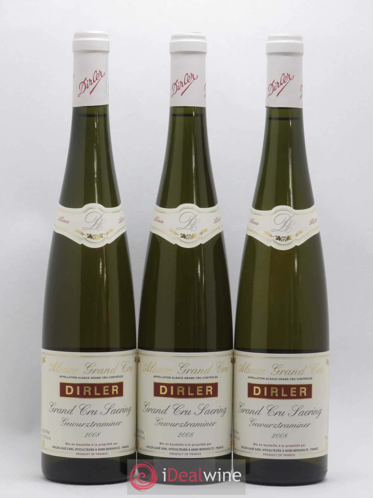 Gewurztraminer Grand Cru Saering Domaine Dirler Cadé 2008 - Posten von 6 Flaschen - 1