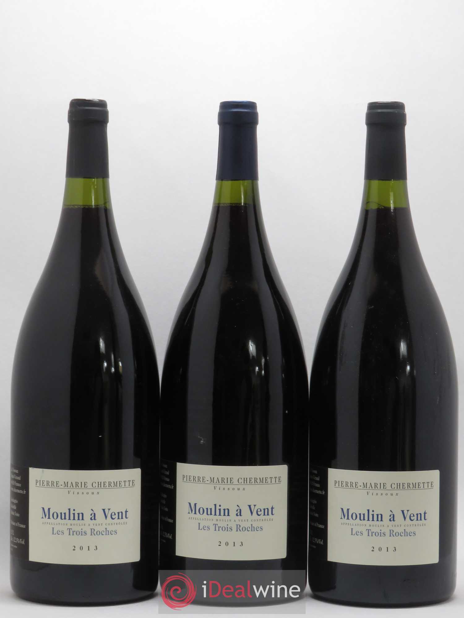 Moulin-à-Vent Les Trois Roches Domaine du Vissoux - P-M. Chermette 2013 - Lot de 3 magnums - 0