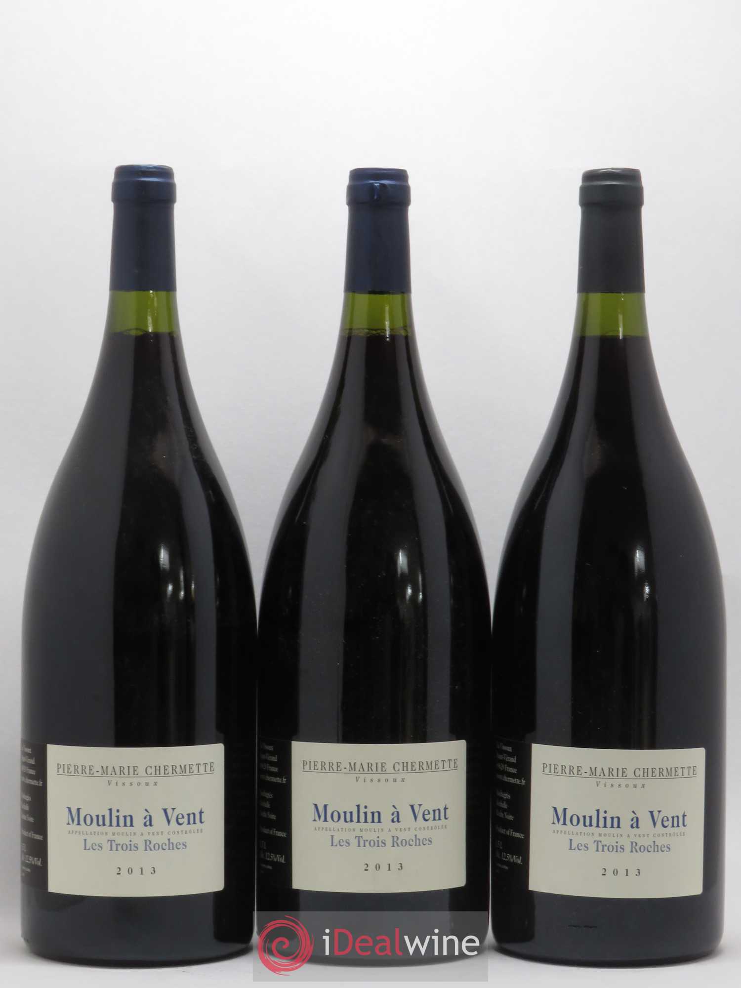 Moulin-à-Vent Les Trois Roches Domaine du Vissoux - P-M. Chermette 2013 - Lot de 3 magnums - 0