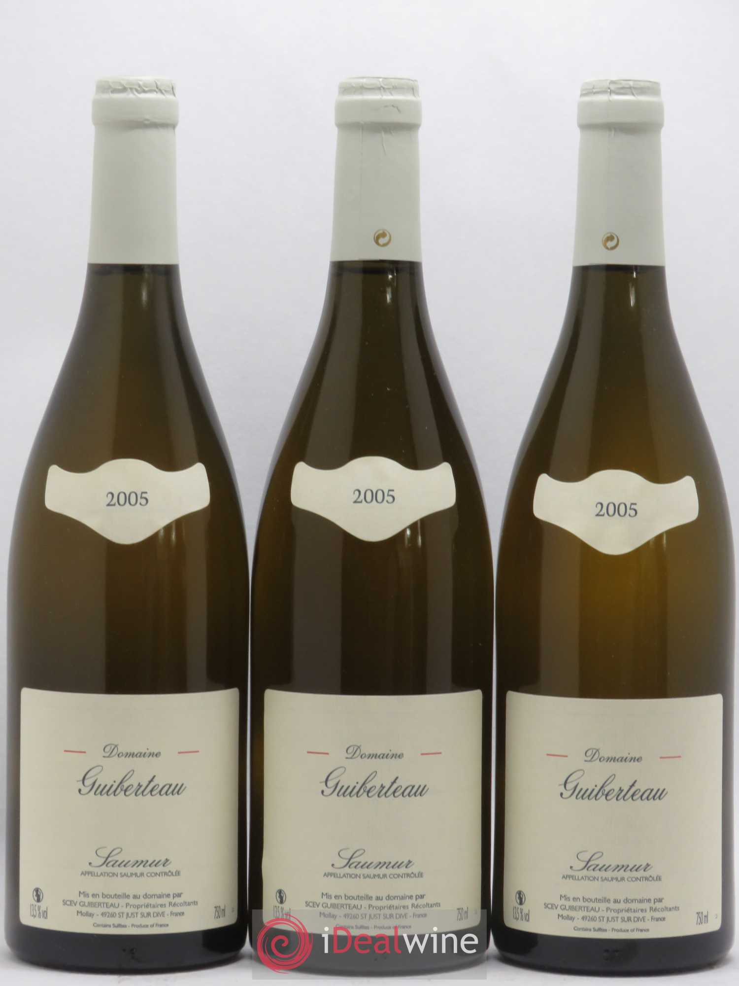 Saumur Domaine Guiberteau 2005 - Lot de 3 bouteilles - 0