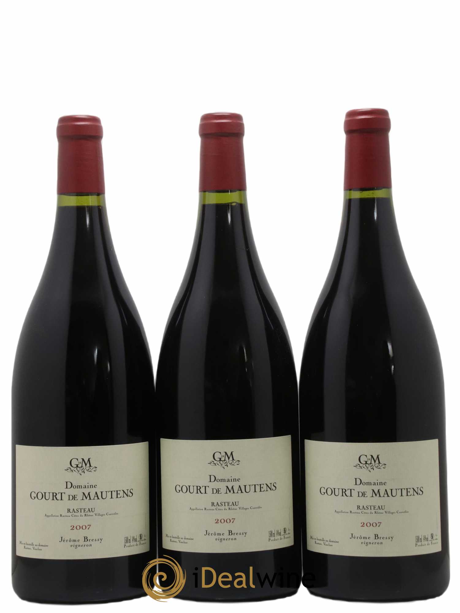 Rasteau Domaine Gourt de Mautens - Jérôme Bressy 2007 - Lot de 3 magnums - 0