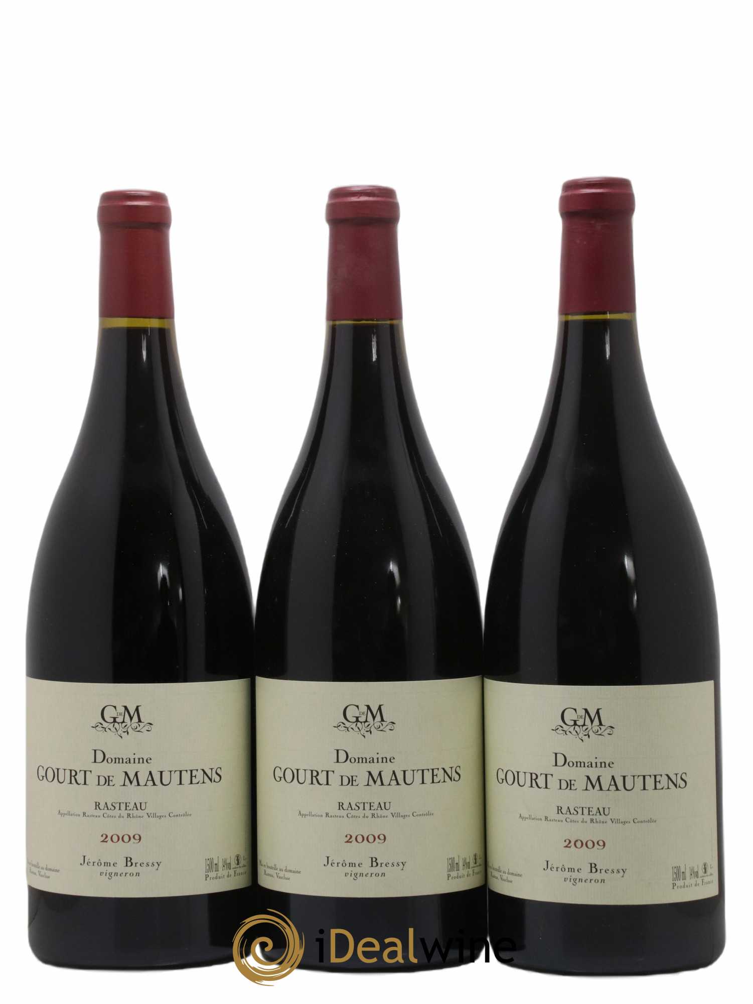 Rasteau Domaine Gourt de Mautens - Jérôme Bressy 2009 - Lot de 3 magnums - 0