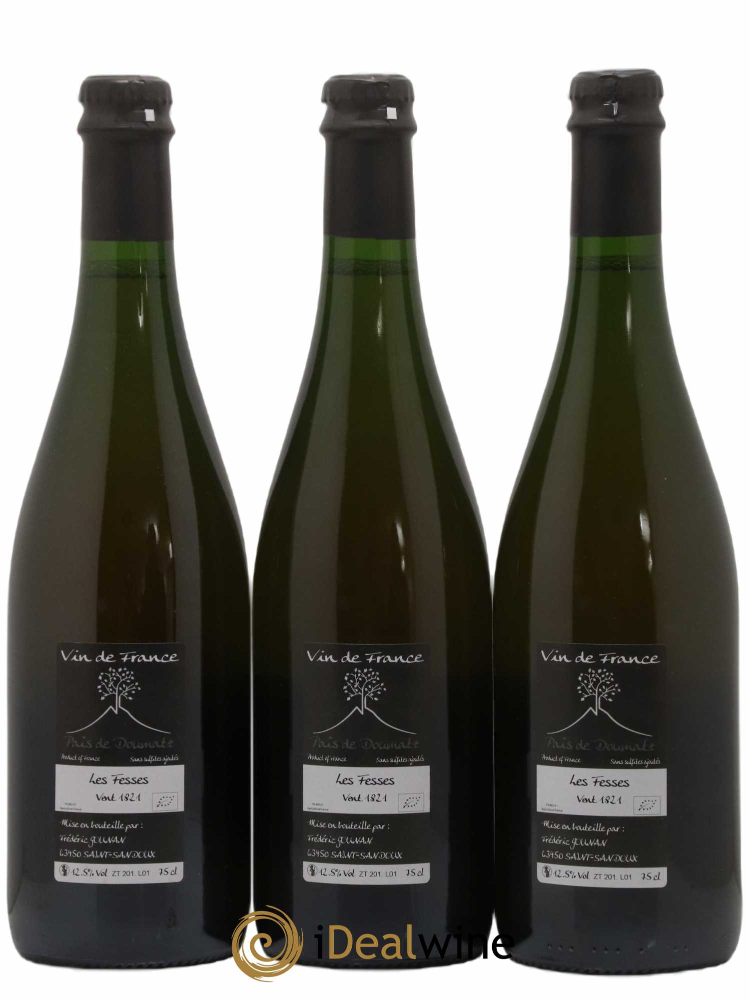 Vin de France Les Fesses Vignoble de l'Arbre Blanc 2018 - Lot de 3 bouteilles - 1