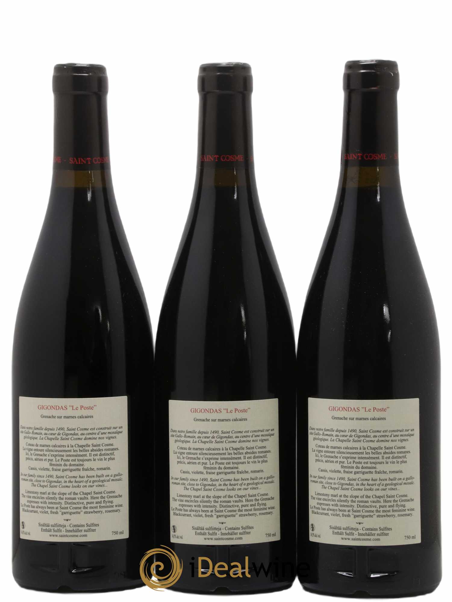 Gigondas Le Poste Saint Cosme 2010 - Lot de 3 bouteilles - 1