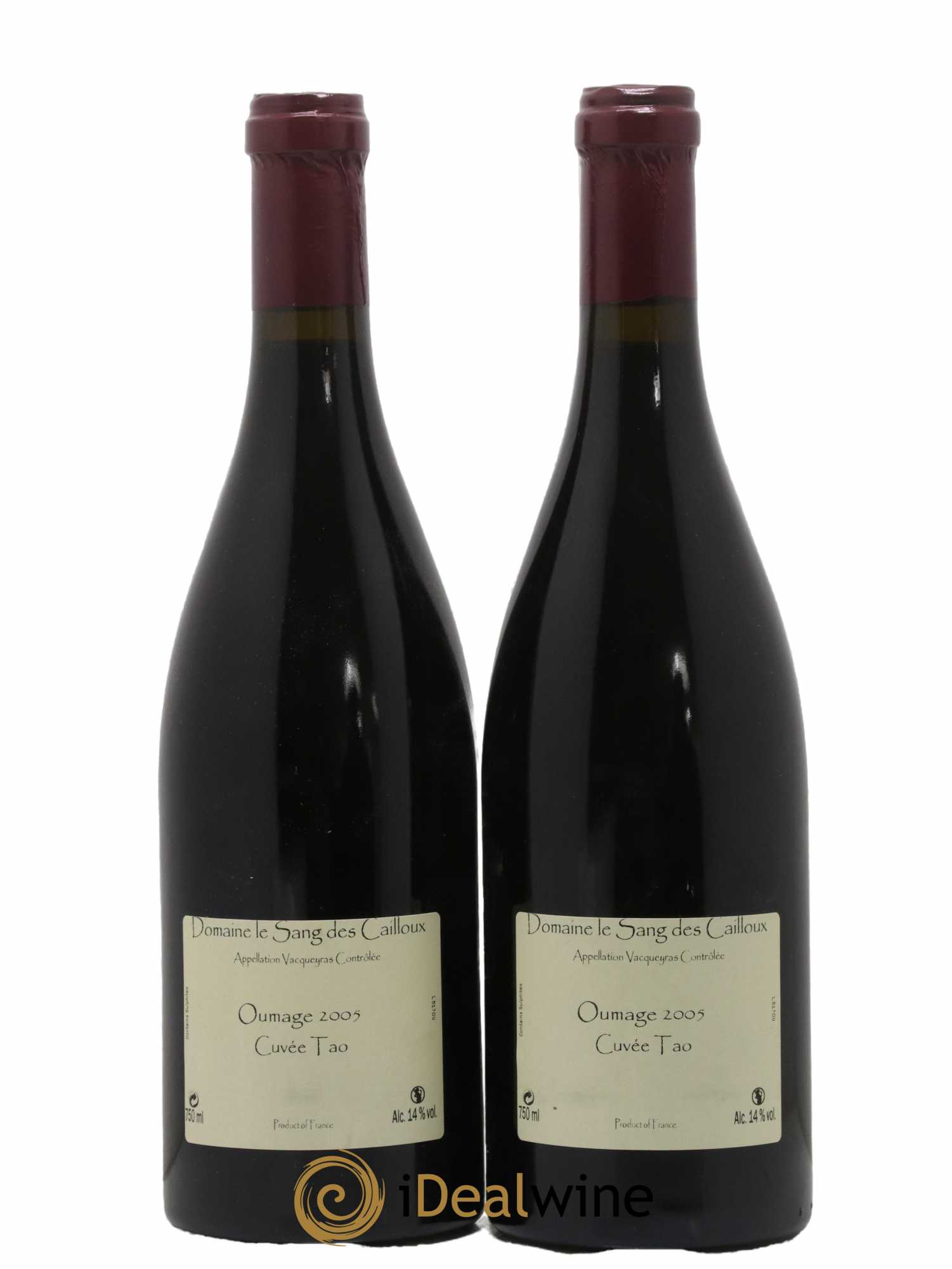 Vacqueyras Oumage Le Sang des Cailloux 2005 - Lot de 2 bouteilles - 1
