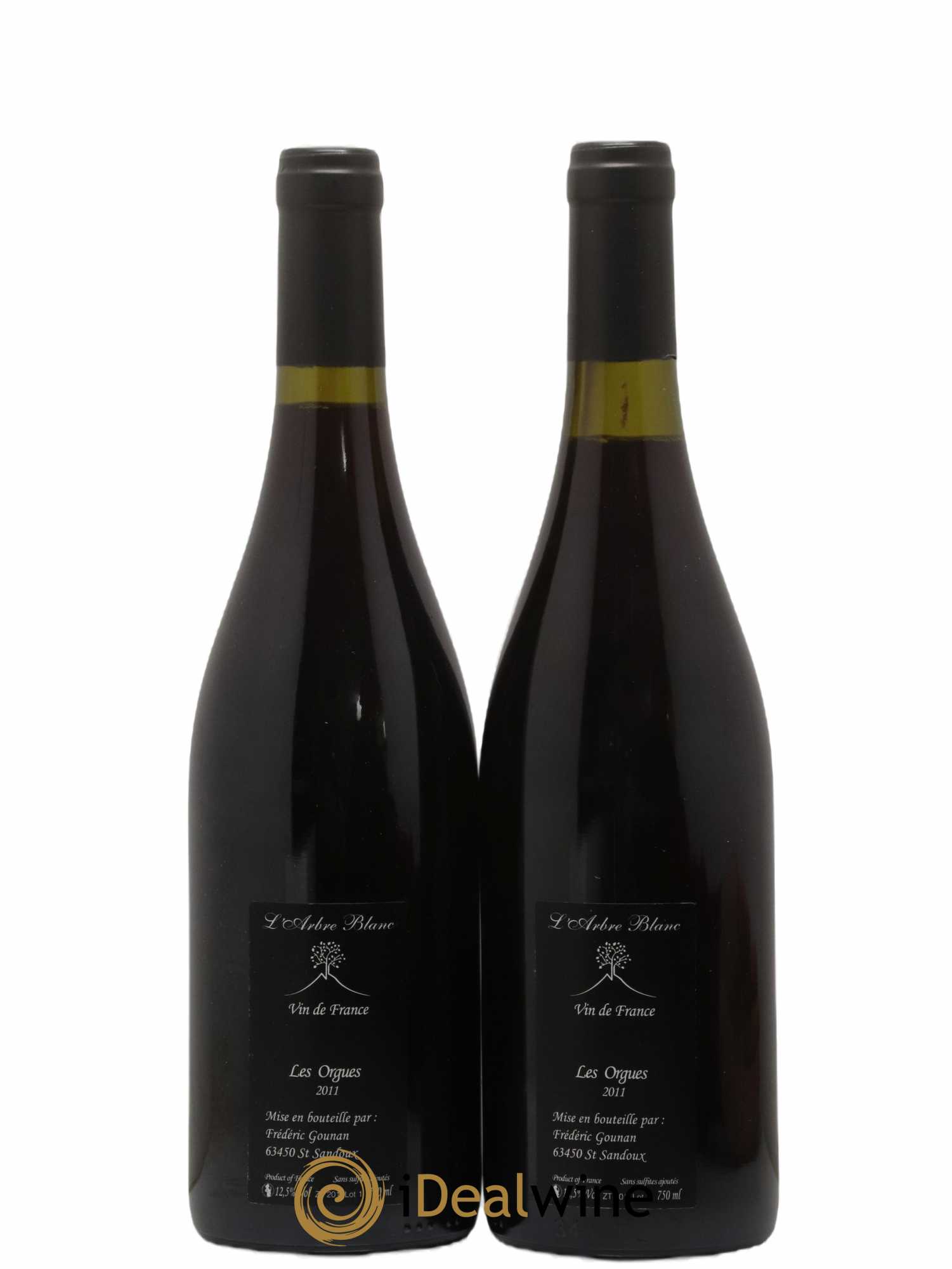 Vin de France Les Orgues Vignoble de l'Arbre Blanc 2011 - Lot de 2 bouteilles - 1