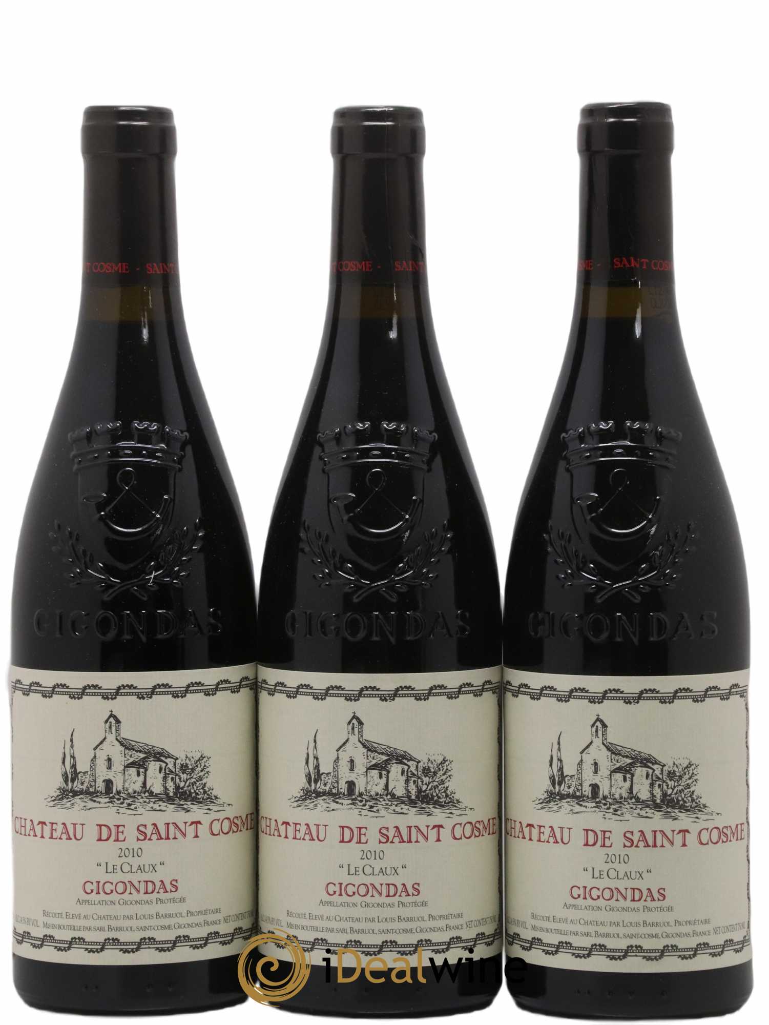 Gigondas Le Claux Saint Cosme 2010 - Lot de 3 bouteilles - 0