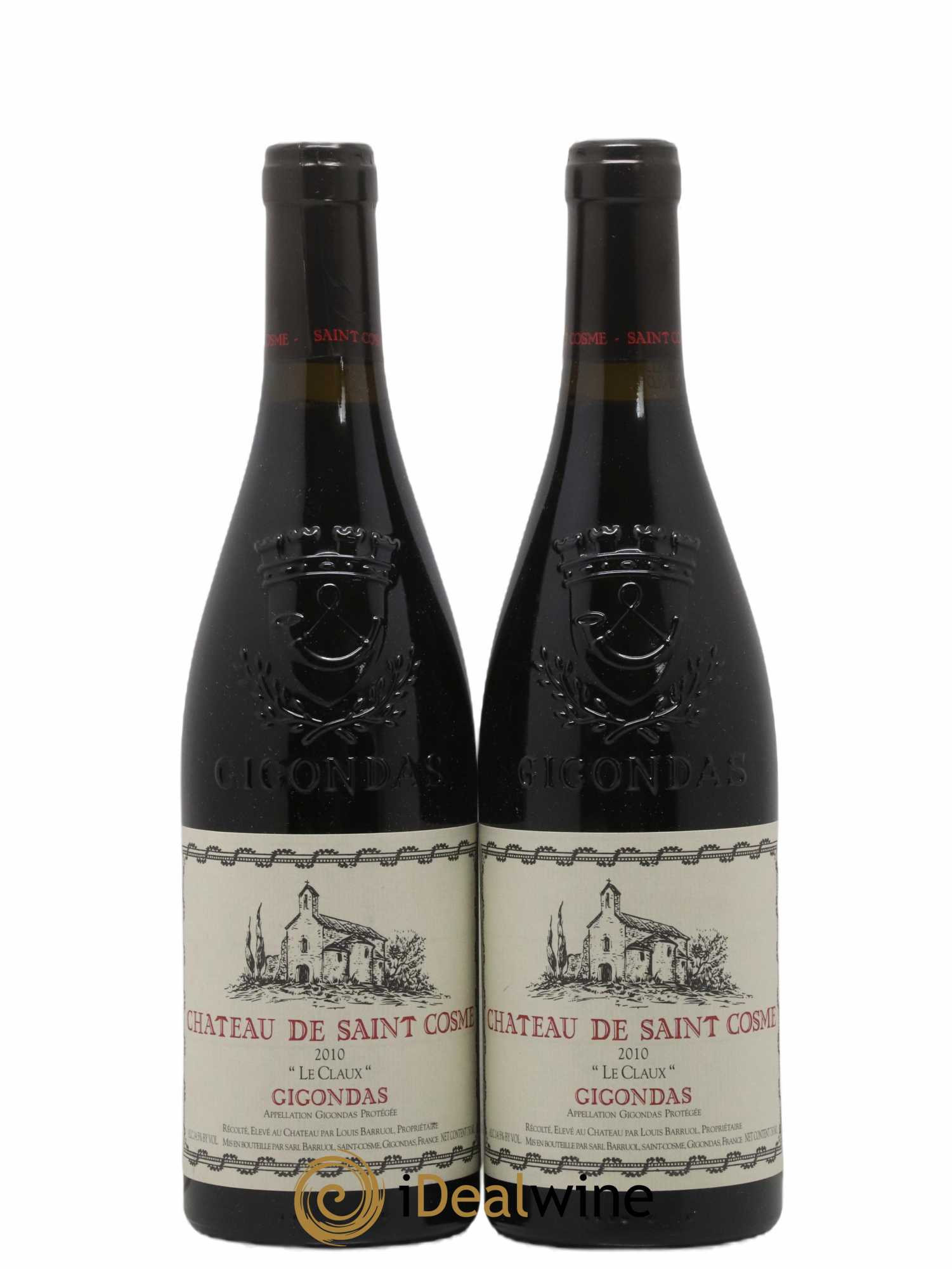 Gigondas Le Claux Saint Cosme 2010 - Lot de 2 bouteilles - 0