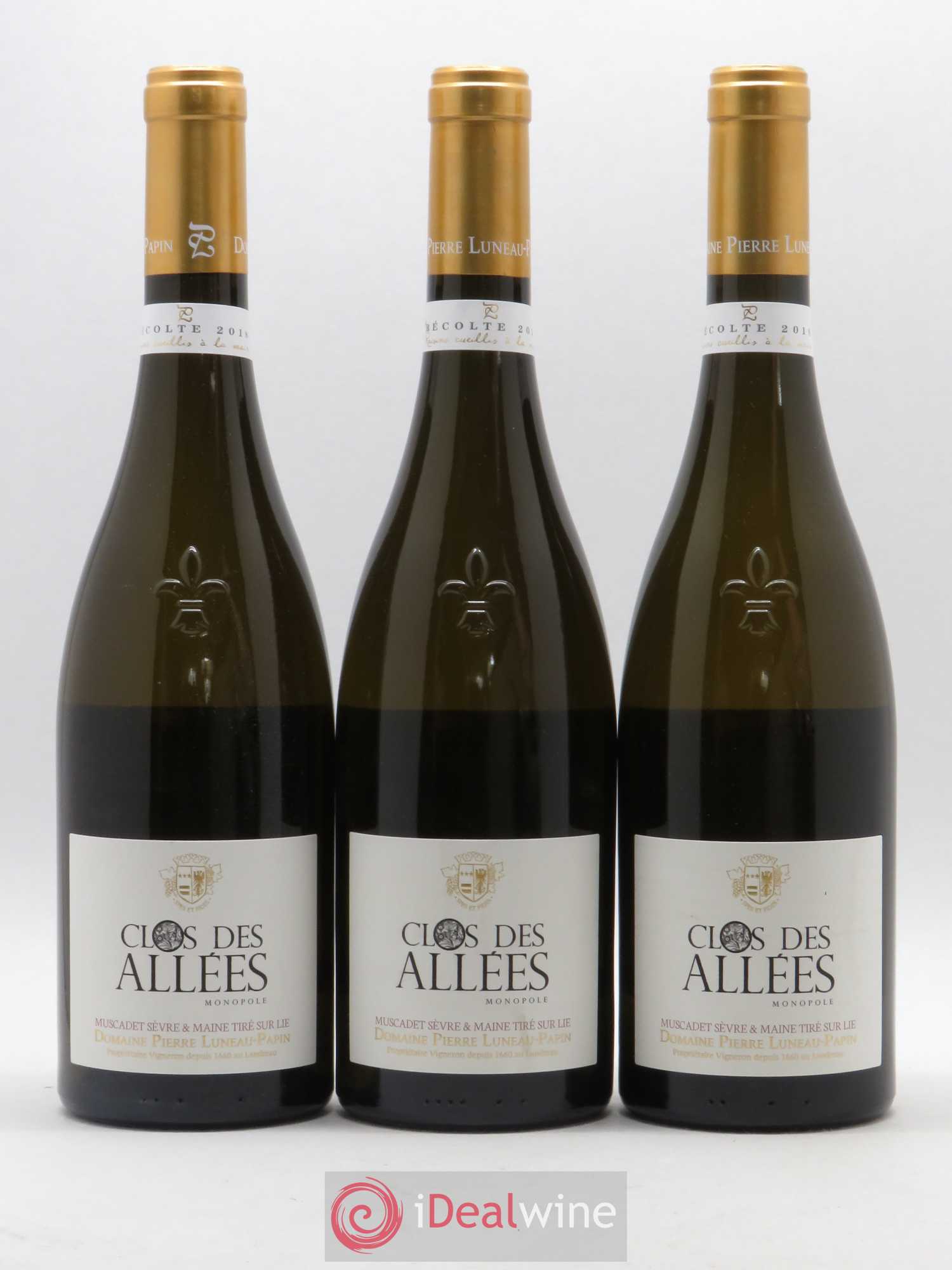 Muscadet-Sèvre-et-Maine sur lie Clos des Allées Luneau-Papin 2018 - Lot de 6 bouteilles - 1