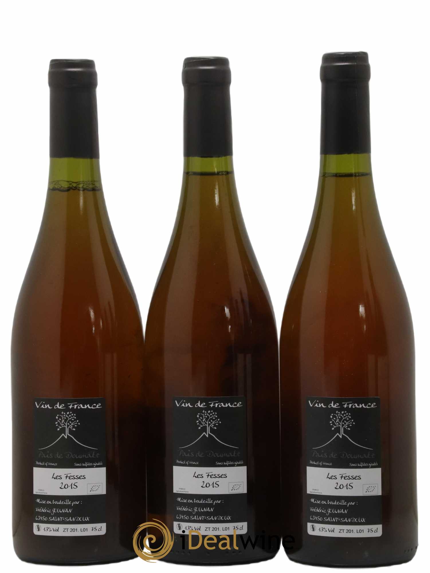 Vin de France Les Fesses Vignoble de l'Arbre Blanc 2015 - Lot de 3 bouteilles - 1