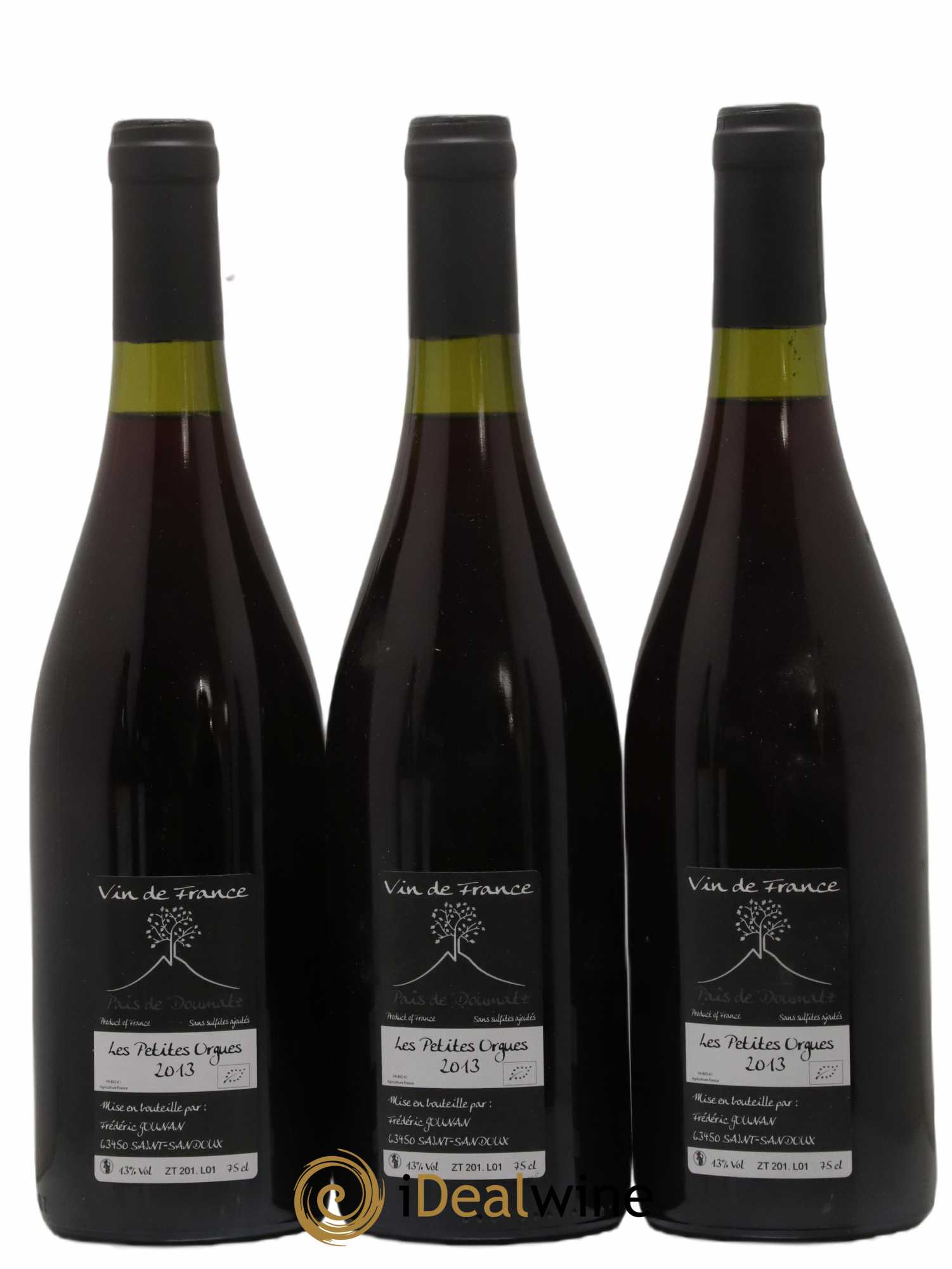 Vin de France Les Petites Orgues Vignoble de l'Arbre Blanc 2013 - Lot de 3 bouteilles - 1