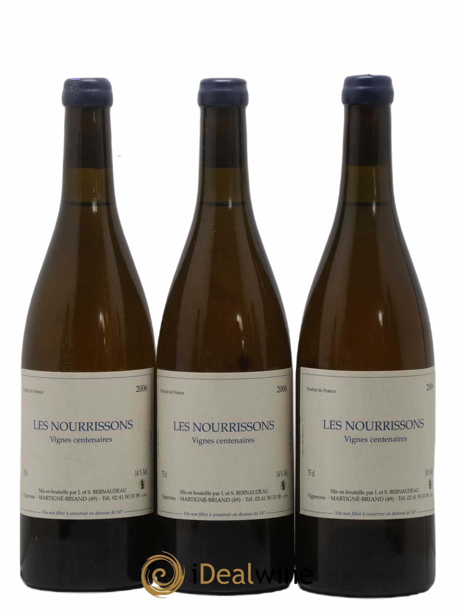 Anjou Les Nourrissons Vignes Centenaires Stéphane Bernaudeau (Domaine) 2006 - Lot de 3 bouteilles - 0