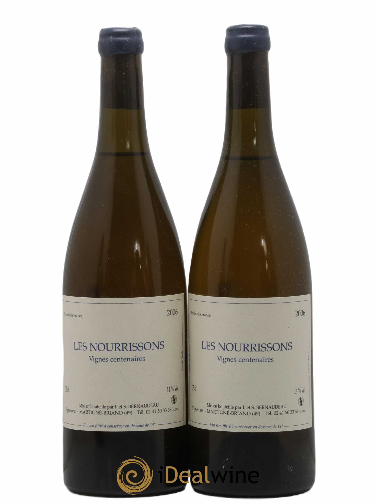 Anjou Les Nourrissons Vignes Centenaires Stéphane Bernaudeau (Domaine) 2006 - Lot de 2 bouteilles - 0