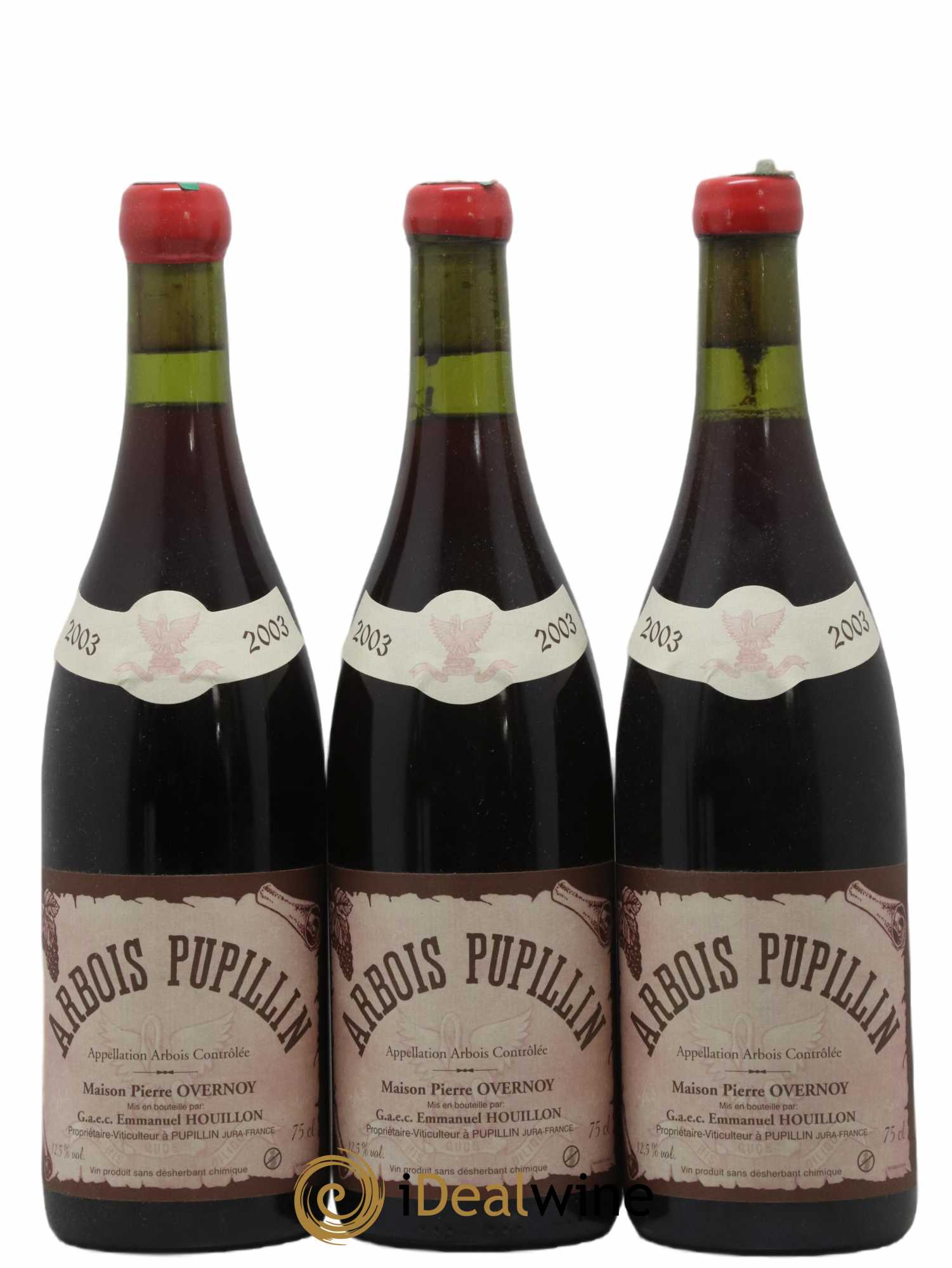 Arbois-Pupillin Poulsard (cire rouge) Overnoy-Houillon (Domaine) 2003 - Lot de 3 bouteilles - 0