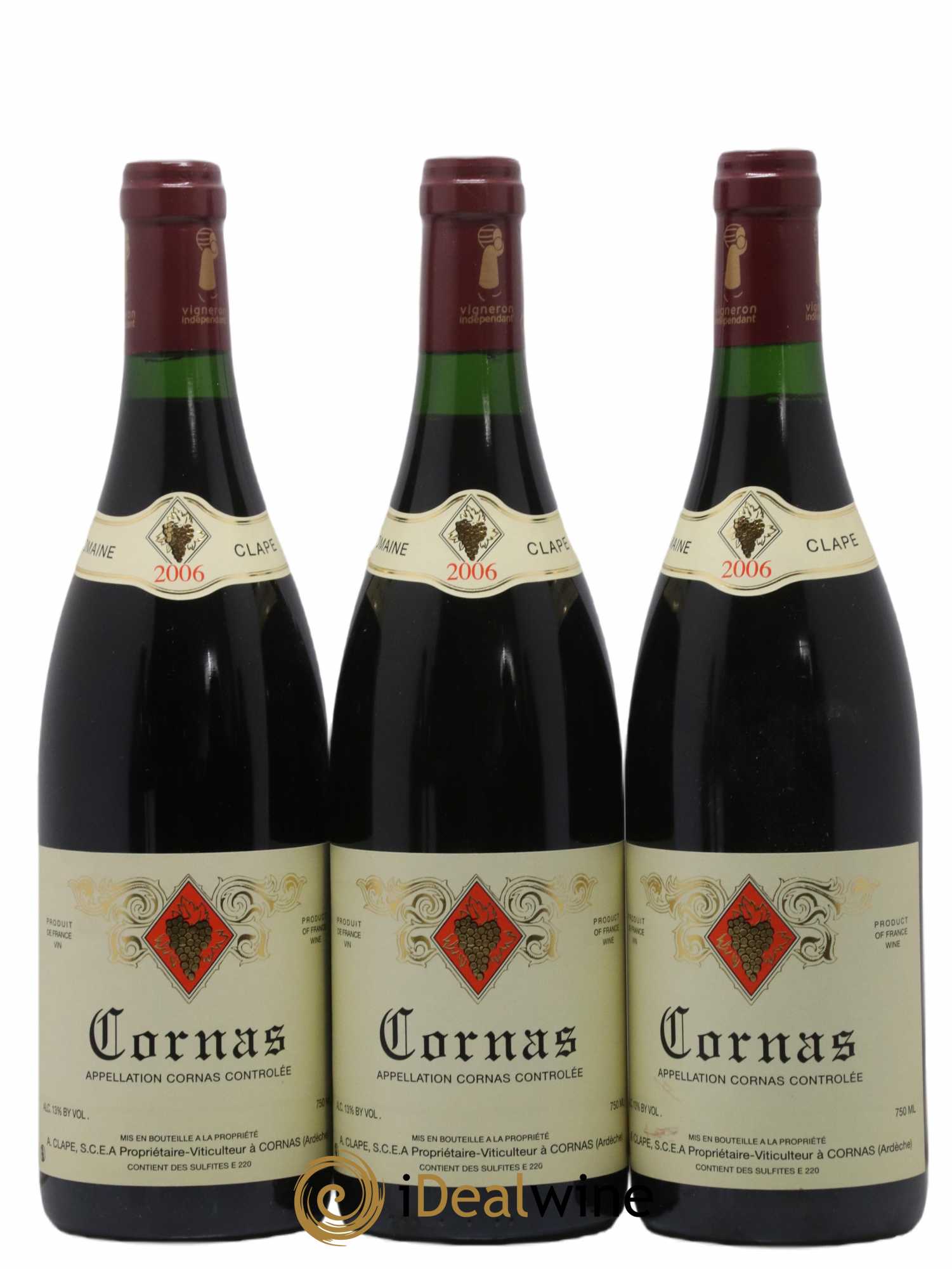 Cornas Auguste Clape 2006 - Lot de 3 bouteilles - 0