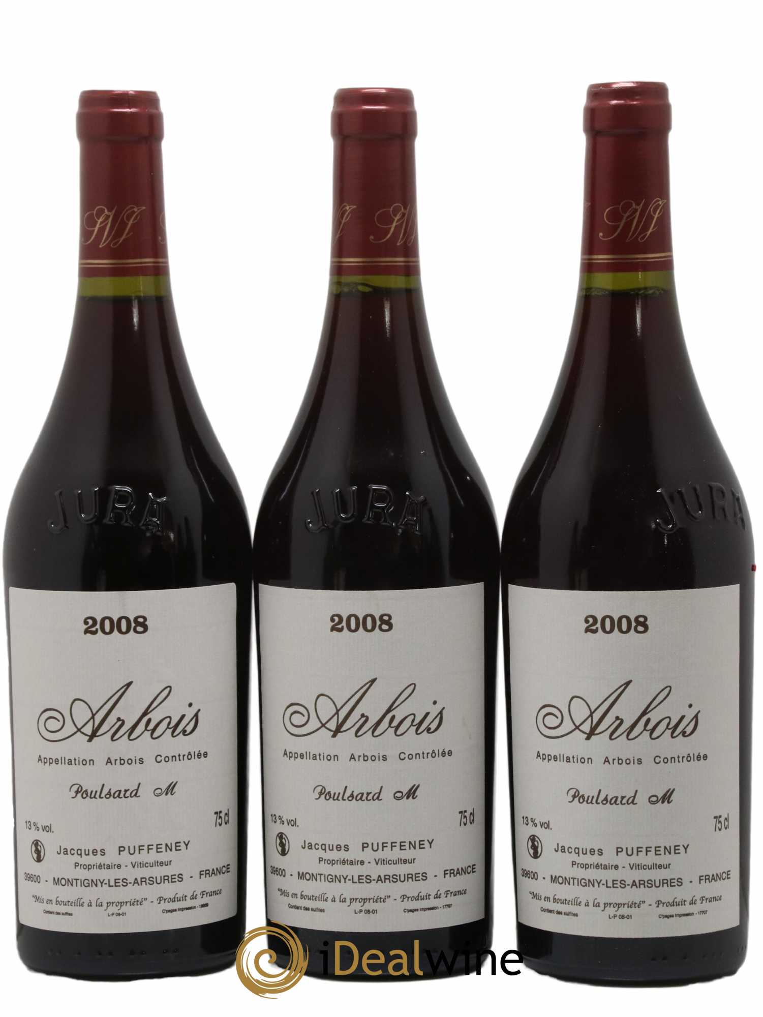 Arbois Poulsard M Jacques Puffeney 2008 - Lot de 3 bouteilles - 0