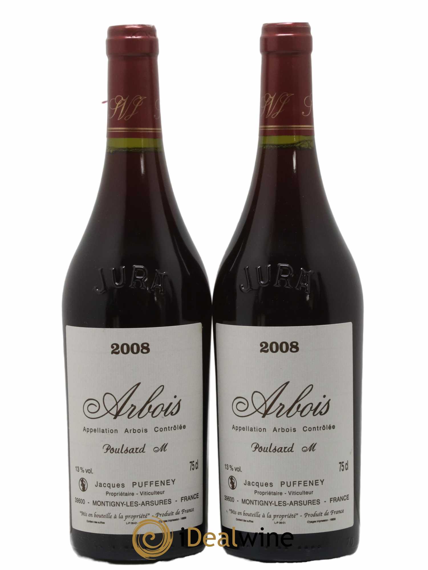 Arbois Poulsard M Jacques Puffeney 2008 - Lot de 2 bouteilles - 0