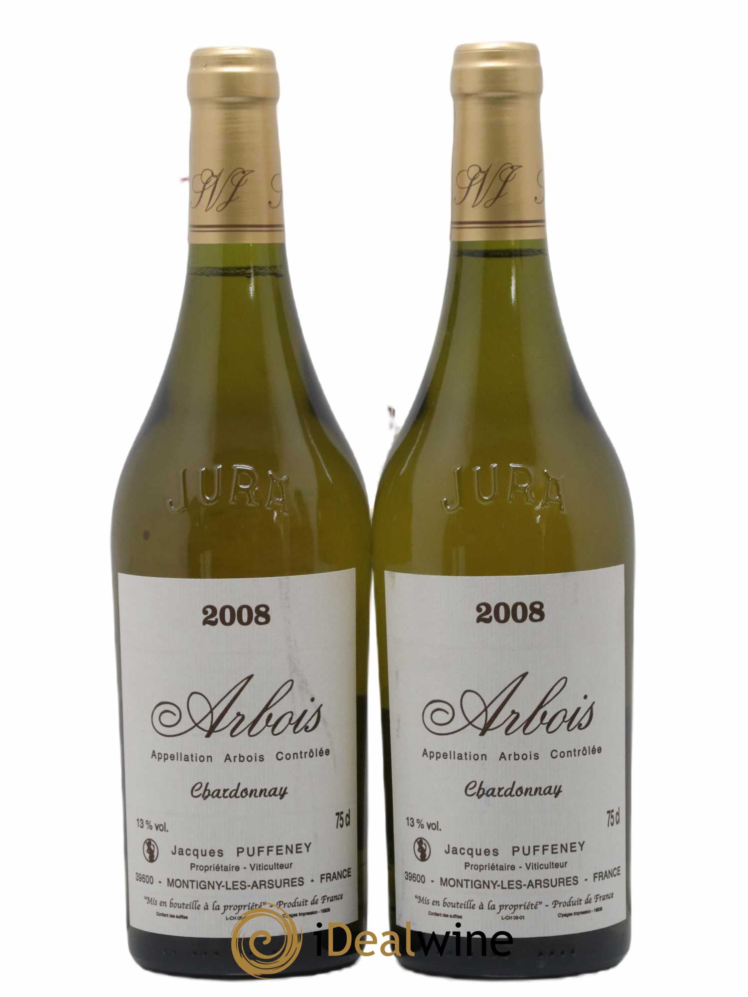 Arbois Chardonnay Jacques Puffeney 2008 - Lot de 2 bouteilles - 0