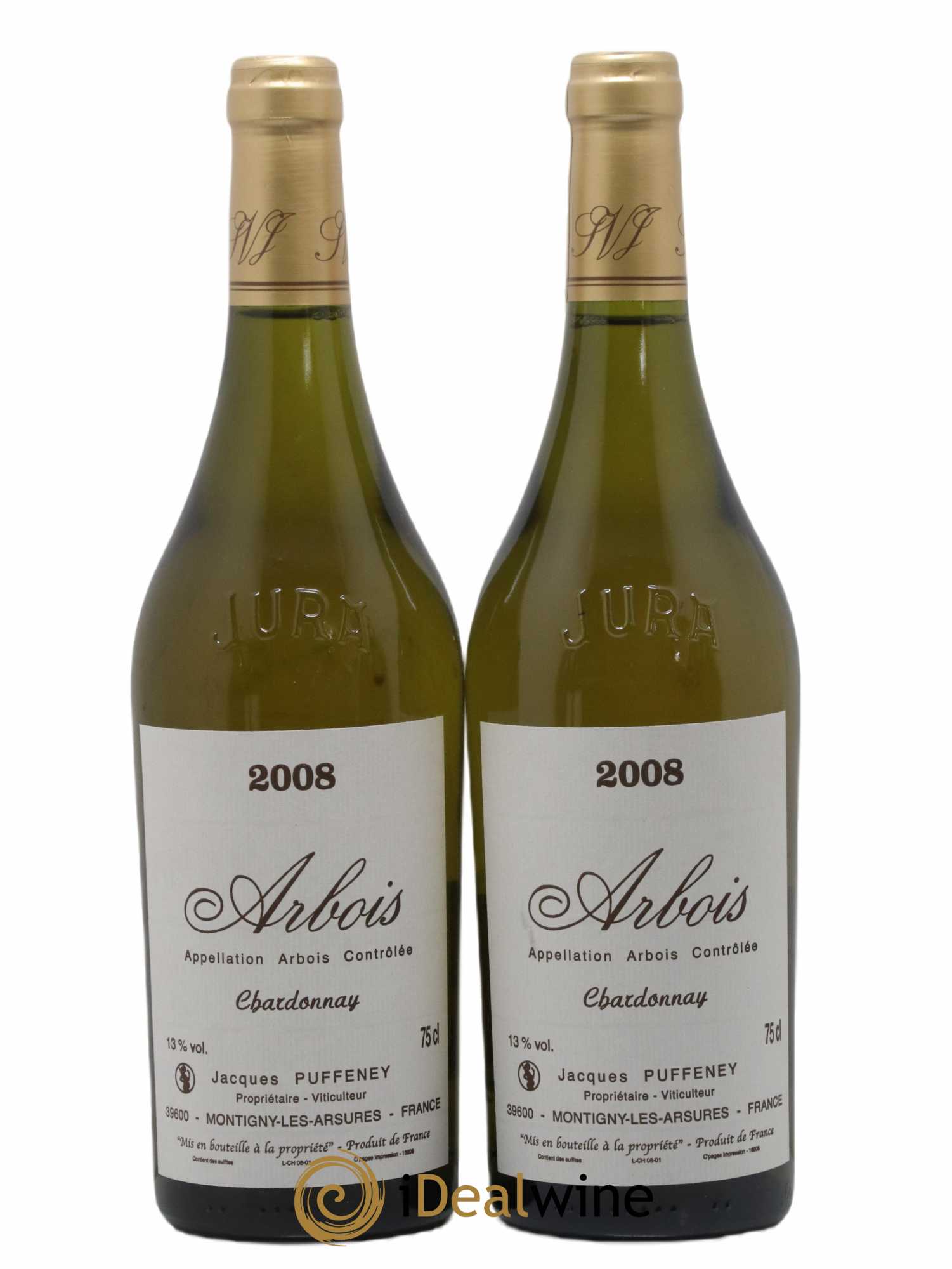 Arbois Chardonnay Jacques Puffeney 2008 - Lot de 2 bouteilles - 0