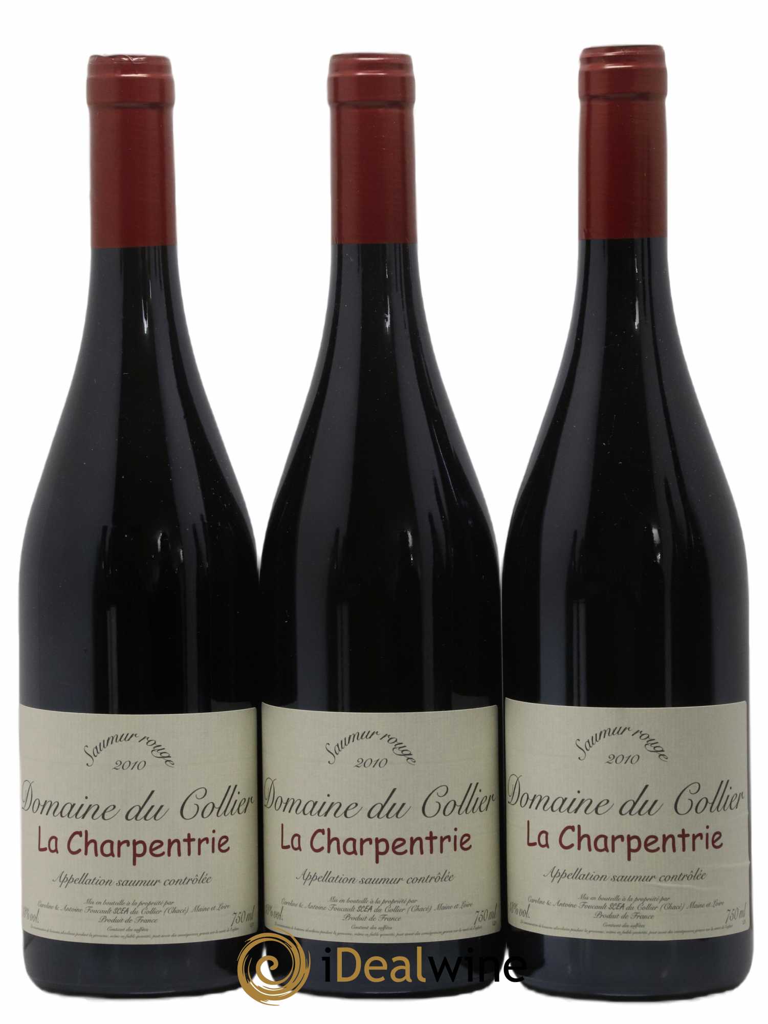 Saumur La Charpentrie Domaine du Collier 2010 - Lot de 3 bouteilles - 0