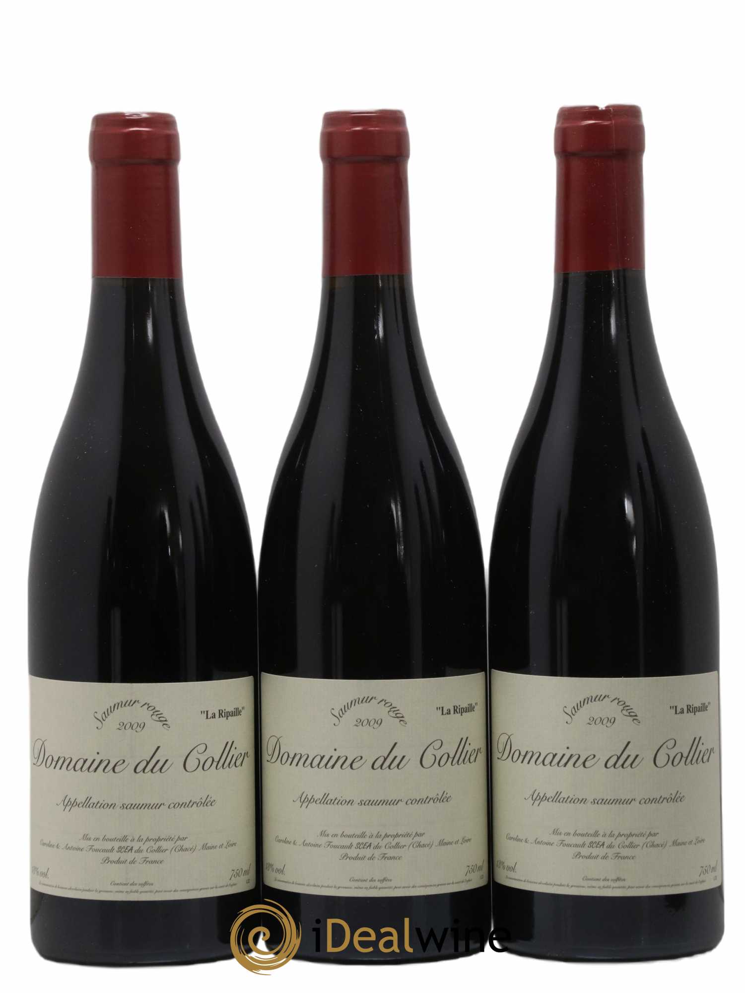 Saumur La Ripaille Domaine du Collier 2009 - Lot de 3 bouteilles - 0
