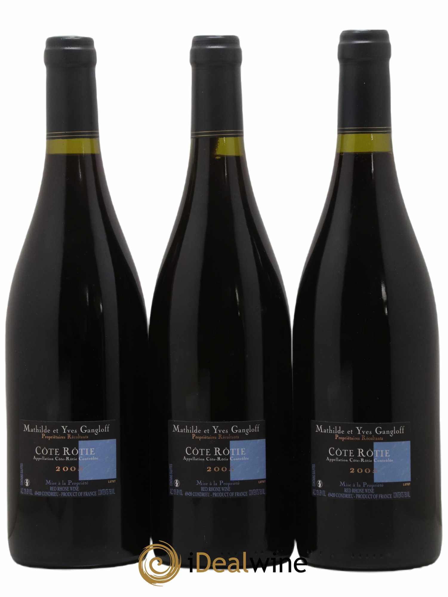 Côte-Rôtie La Barbarine Gangloff (Domaine) 2005 - Lot of 3 bottles - 1