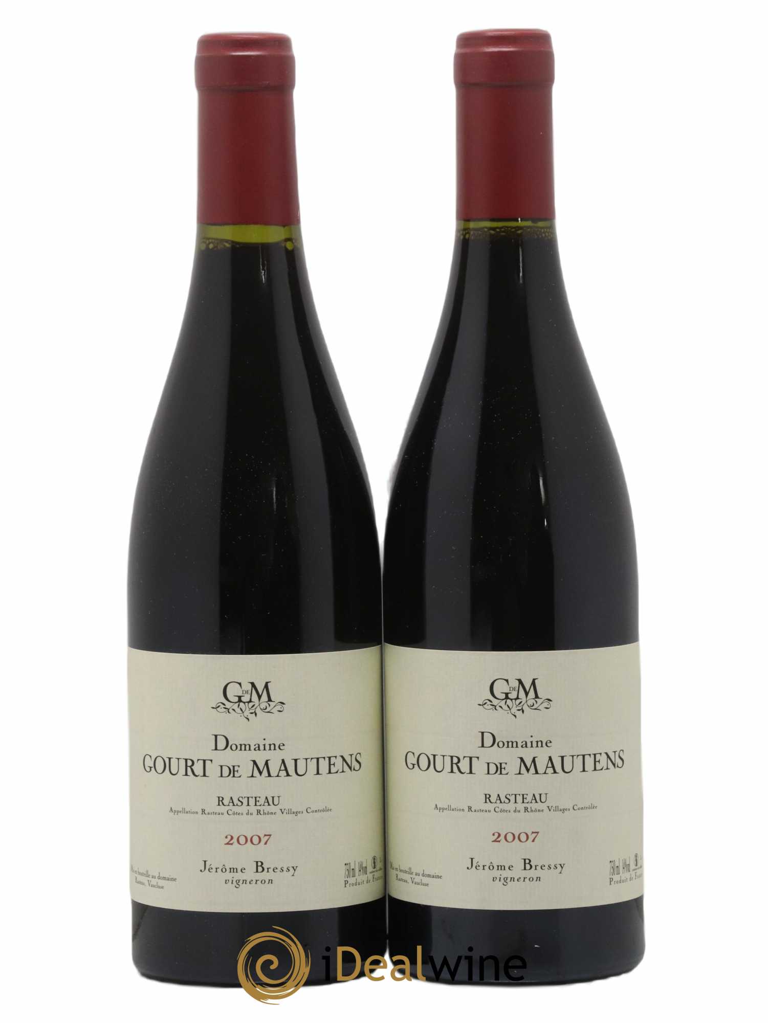Rasteau Domaine Gourt de Mautens - Jérôme Bressy 2007 - Lot de 2 bouteilles - 0